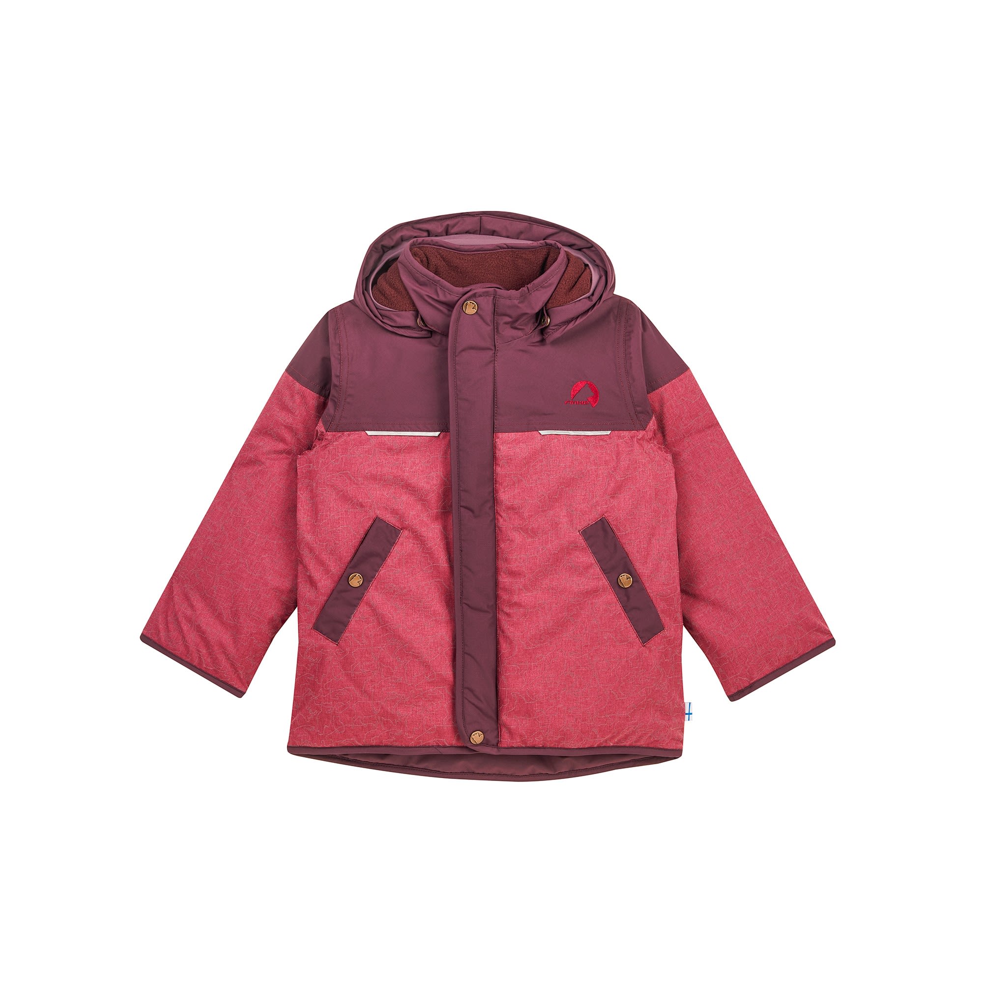 Finkid Koira Ice (Vorgngermodell) Colorblock - Rot- Anoraks- Grsse 80 - 90 - Farbe Beet Red - Eggplant