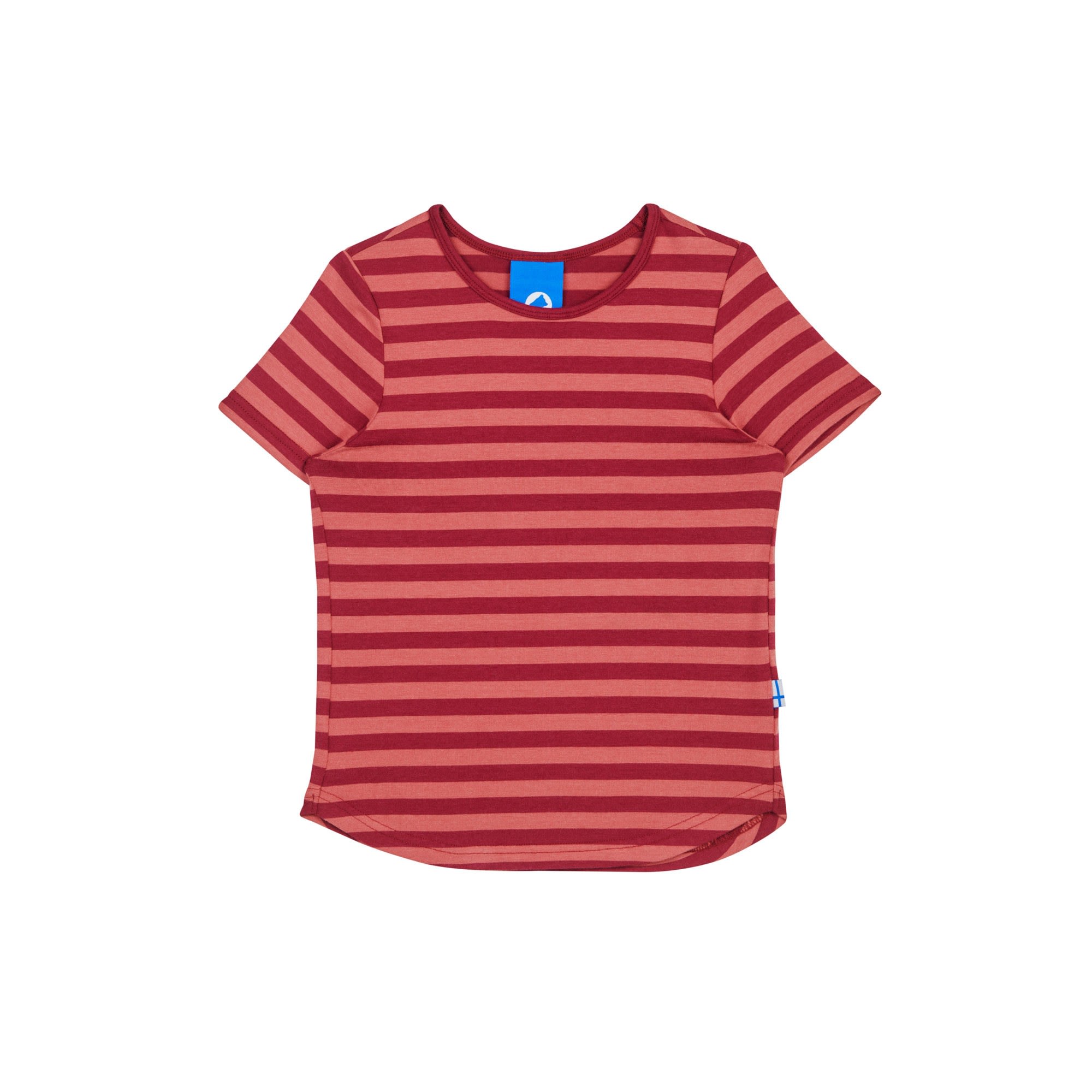 Finkid Maalari Gestreift - Rot- Kurzarm-Shirts- Grsse 80 - 90 - Farbe Beet Red - Rose