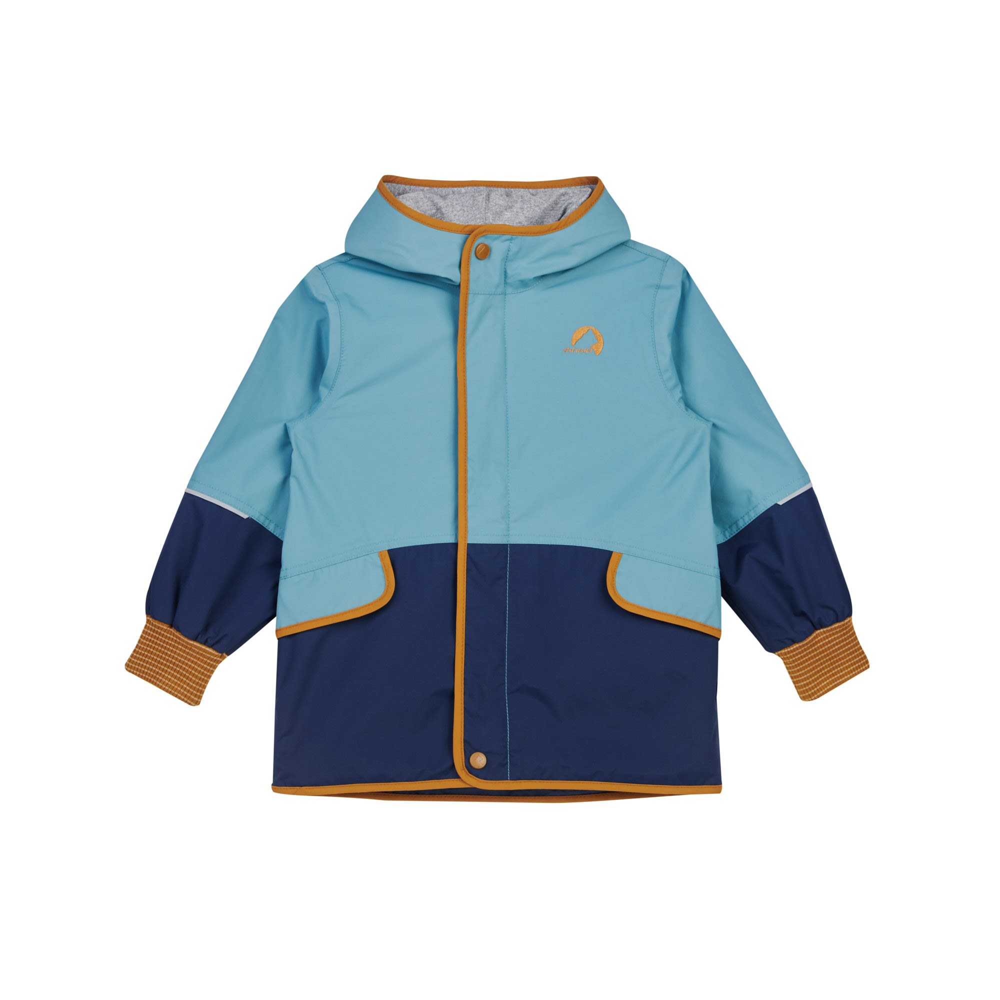 Finkid Moska Colorblock - Blau- Anoraks- Grsse 90 - 100 - Farbe Smoke Blue - Cinnamon