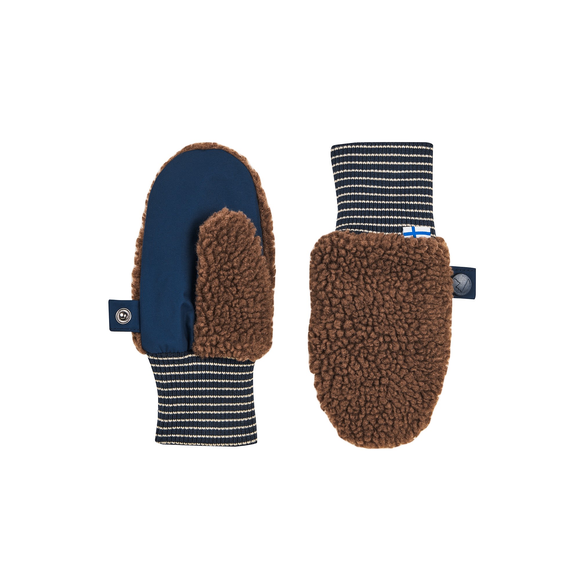 Finkid Nupujussi Teddy (Vorgngermodell) Braun- Fausthandschuhe- Grsse M - Farbe Cocoa - Navy
