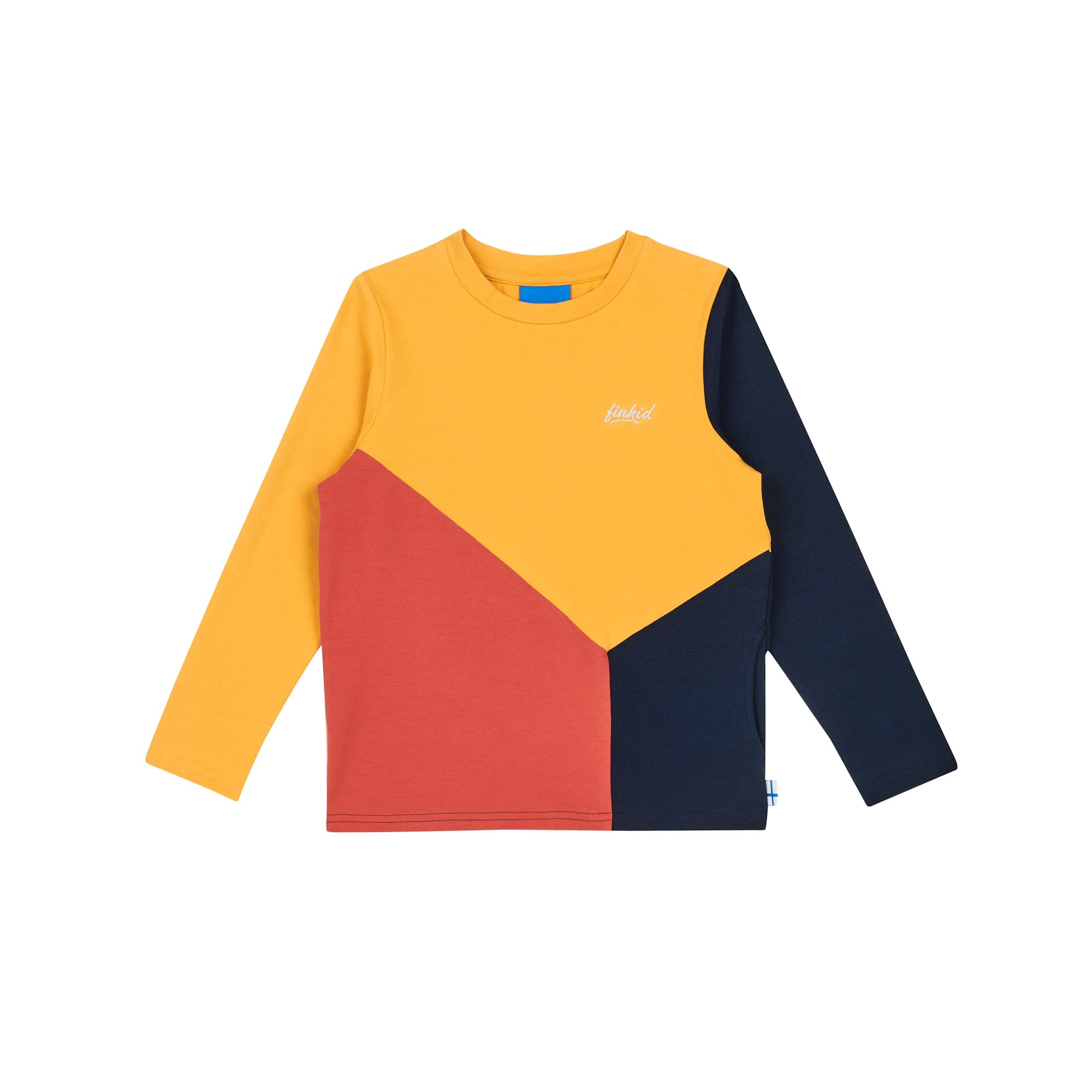 Finkid Rannikko (Vorgngermodell) Colorblock - Gelb- Langarm-Shirts- Grsse 80 - 90 - Farbe Chili - Golden Yellow