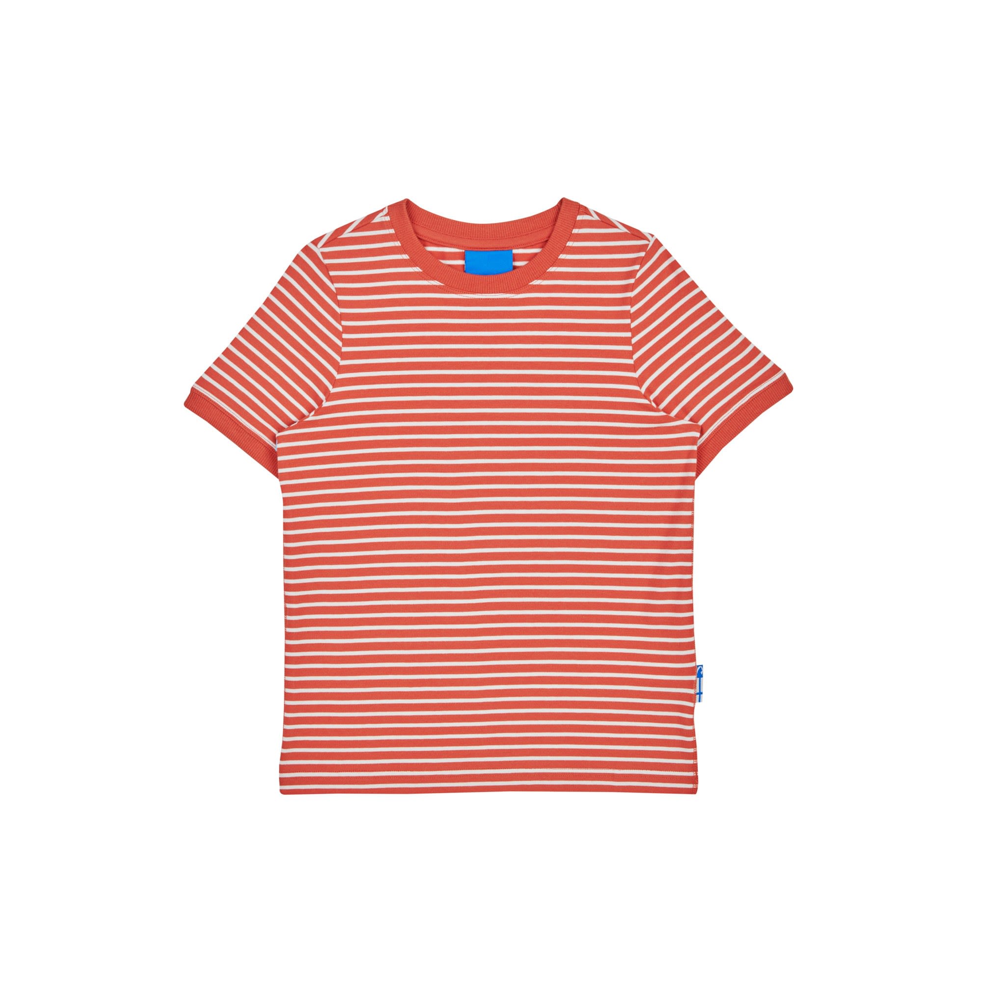 Finkid Renkaat Gestreift - Rot- Kurzarm-Shirts- Grsse 80 - 90 - Farbe Fox - Offwhite