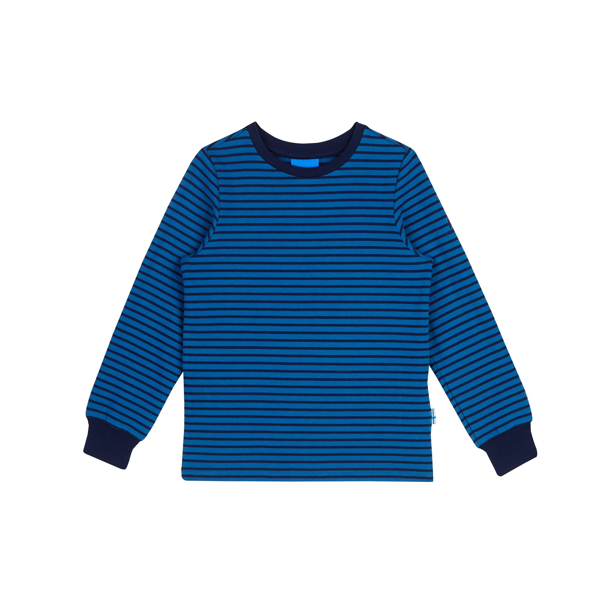 Finkid Rivi Gestreift - Blau- Langarm-Shirts- Grsse 80 - 90 - Farbe Real Teal - Navy