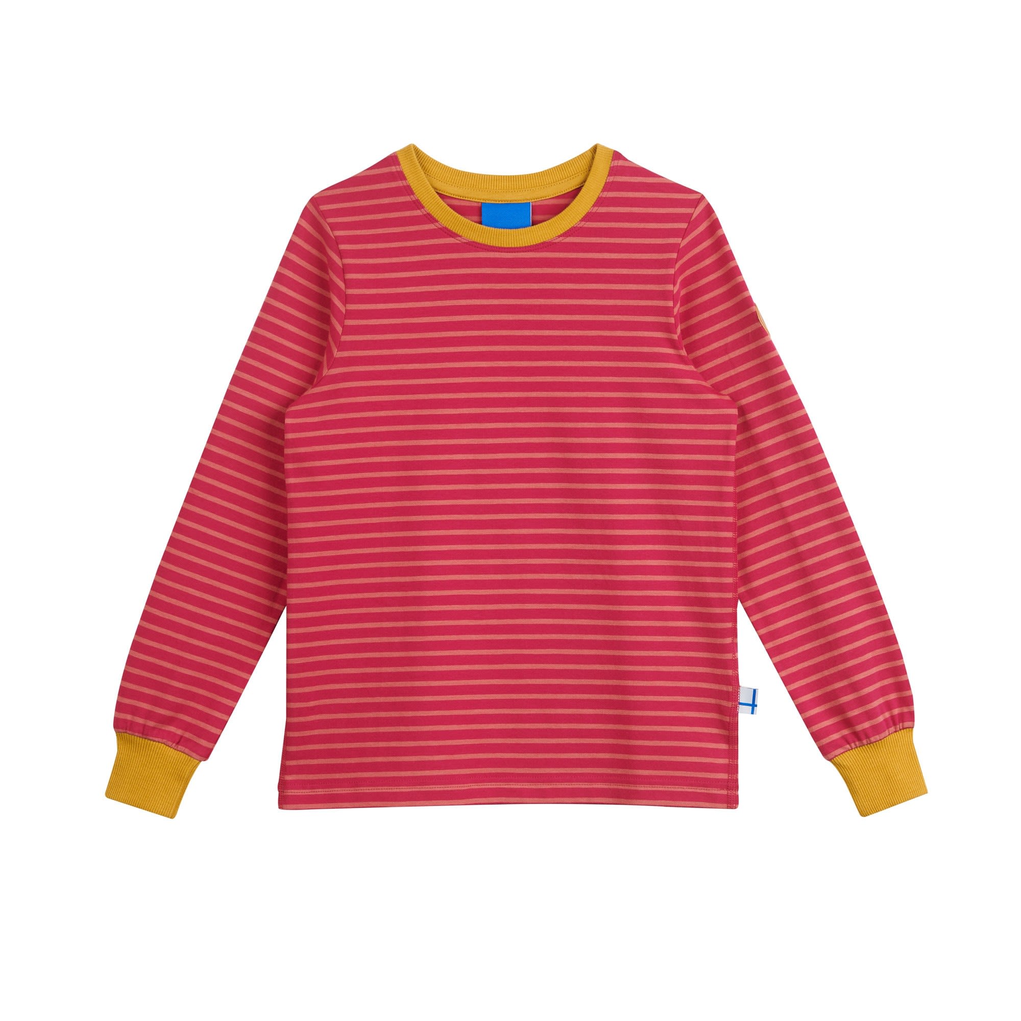 Finkid Rulla (Vorgngermodell) Gestreift - Rot- Langarm-Shirts- Grsse 80 - 90 - Farbe Raspberry - Rose
