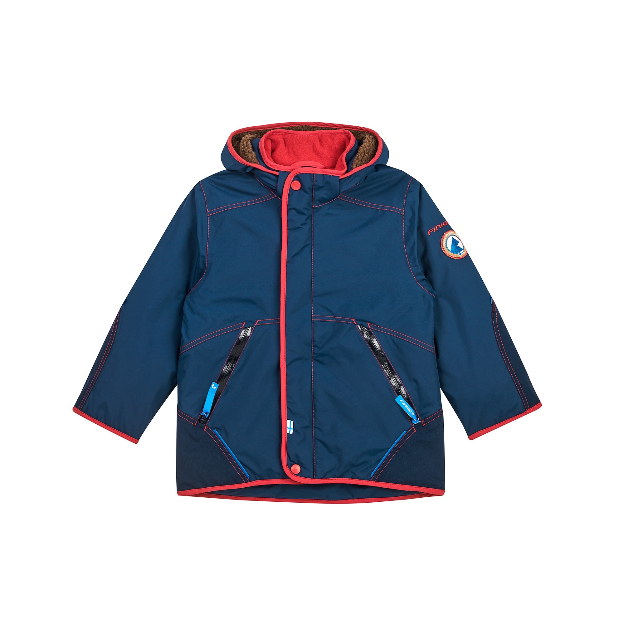 Finkid Talvinen Husky (Vorgngermodell) Blau- Anoraks- Grsse 90 - 100 - Farbe Navy - Red