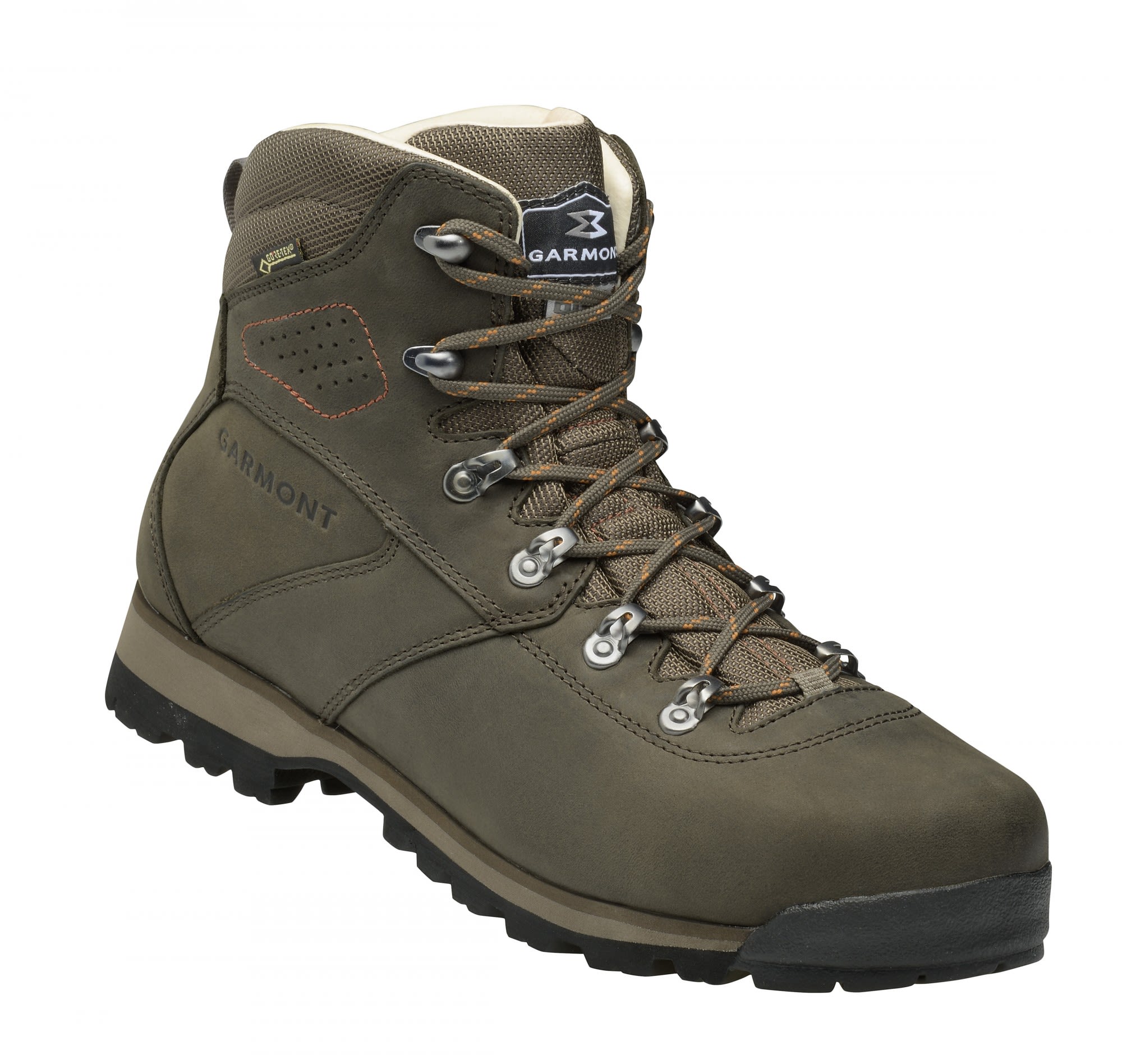 Garmont Pordoi Nubuk Gtx(R)(R) Grn- Male Gore-Tex(R) Wander- und Trekkingstiefel- Grsse EU 46 - Farbe Olive Green - Dark Orange