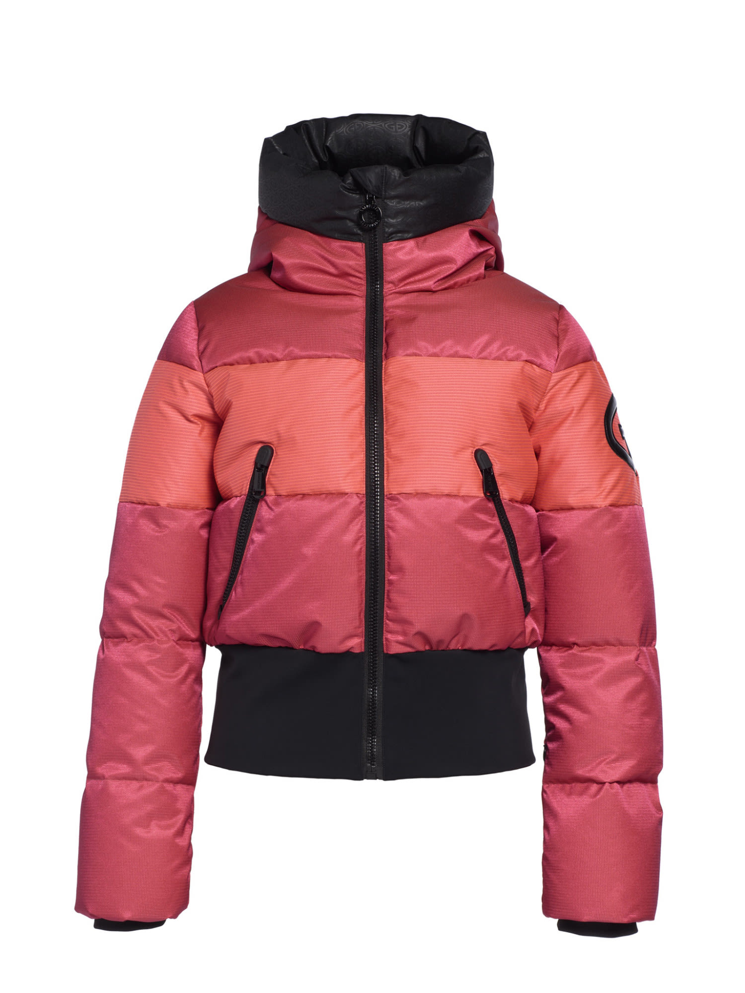 Goldbergh Fever Jacket Gestreift - Rot - Schwarz- Female Daunen Anoraks- Grsse 38 - Farbe Rose