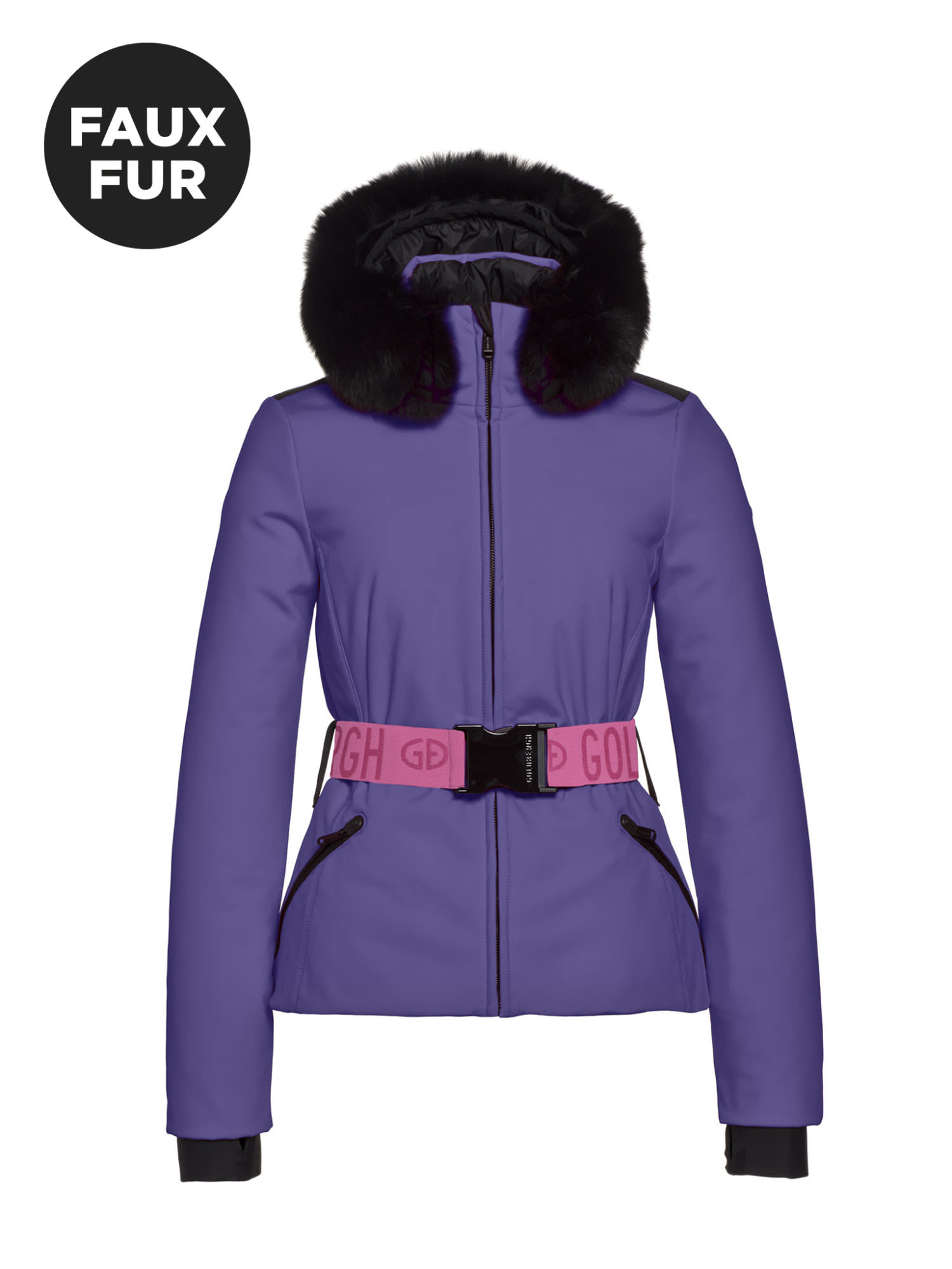 Goldbergh Hida Jacket Faux Fur Lila- Female Daunen Anoraks- Grsse 36 - Farbe Amethyst