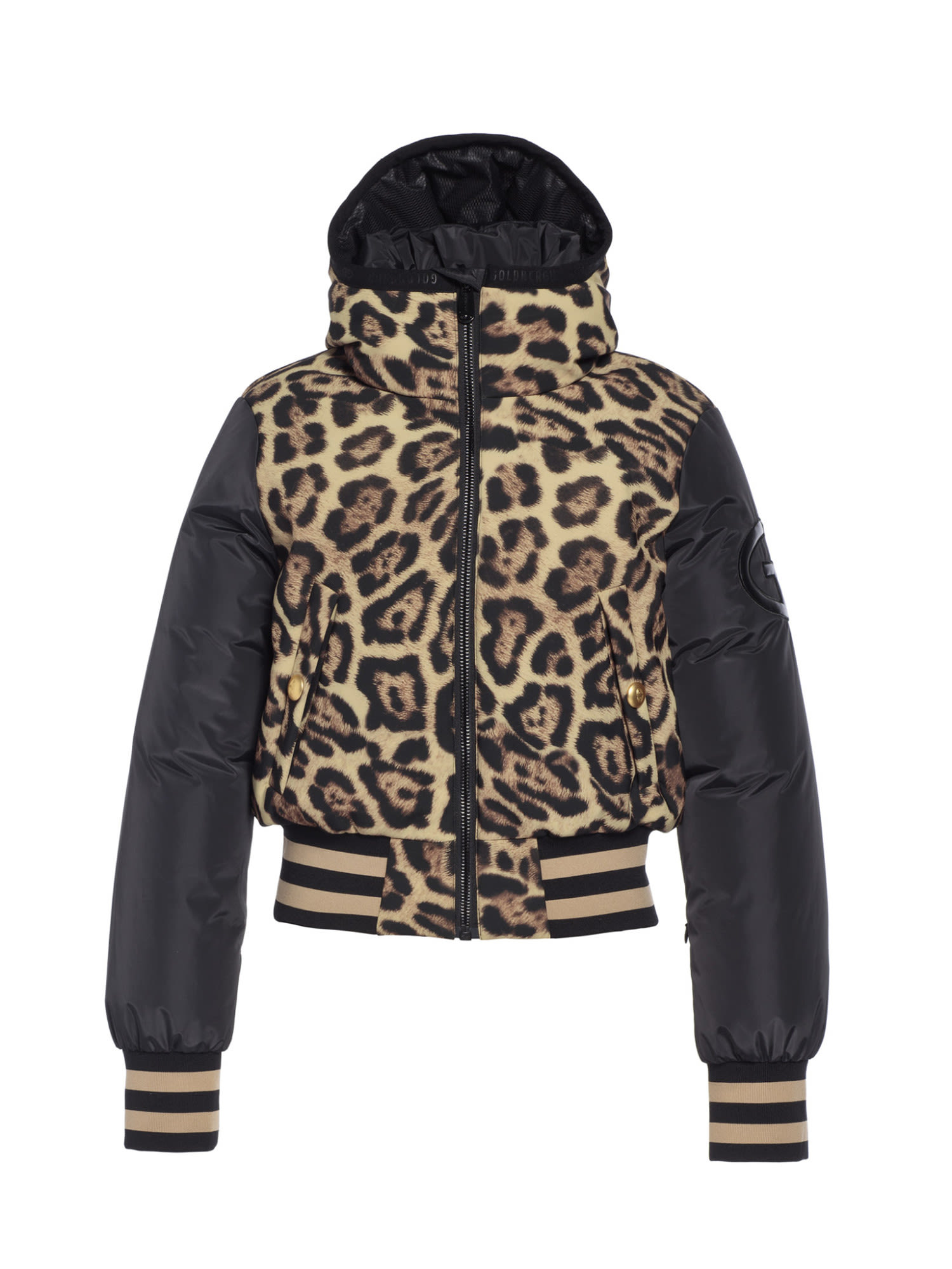 Goldbergh Kitty Jacket NO Fur Braun - Schwarz- Female Daunen Anoraks- Grsse 34 - Farbe Jaguar