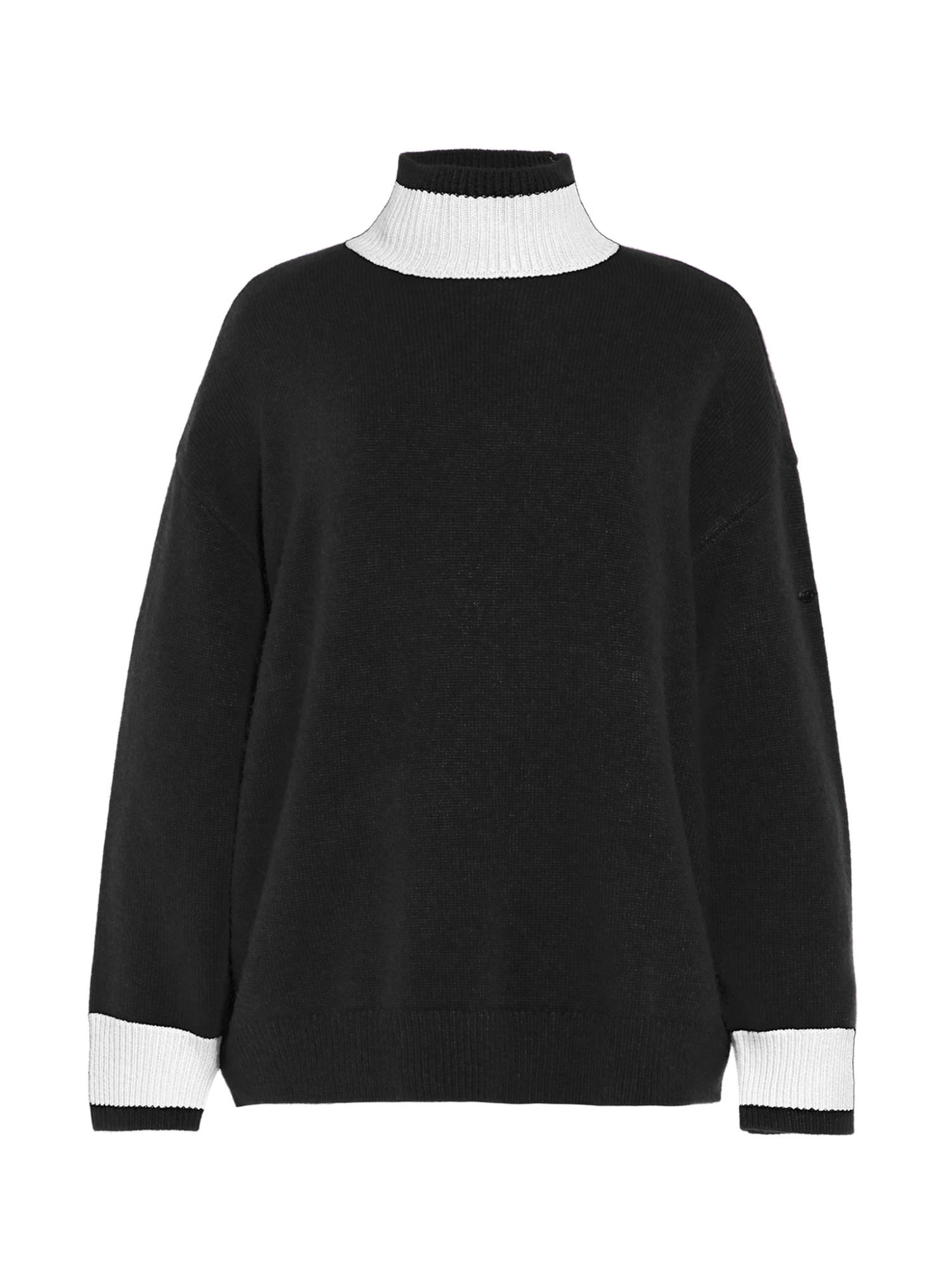 Goldbergh Lilian Knit Sweater L-S Colorblock - Schwarz- Female Pullover- Grsse S - Farbe Black