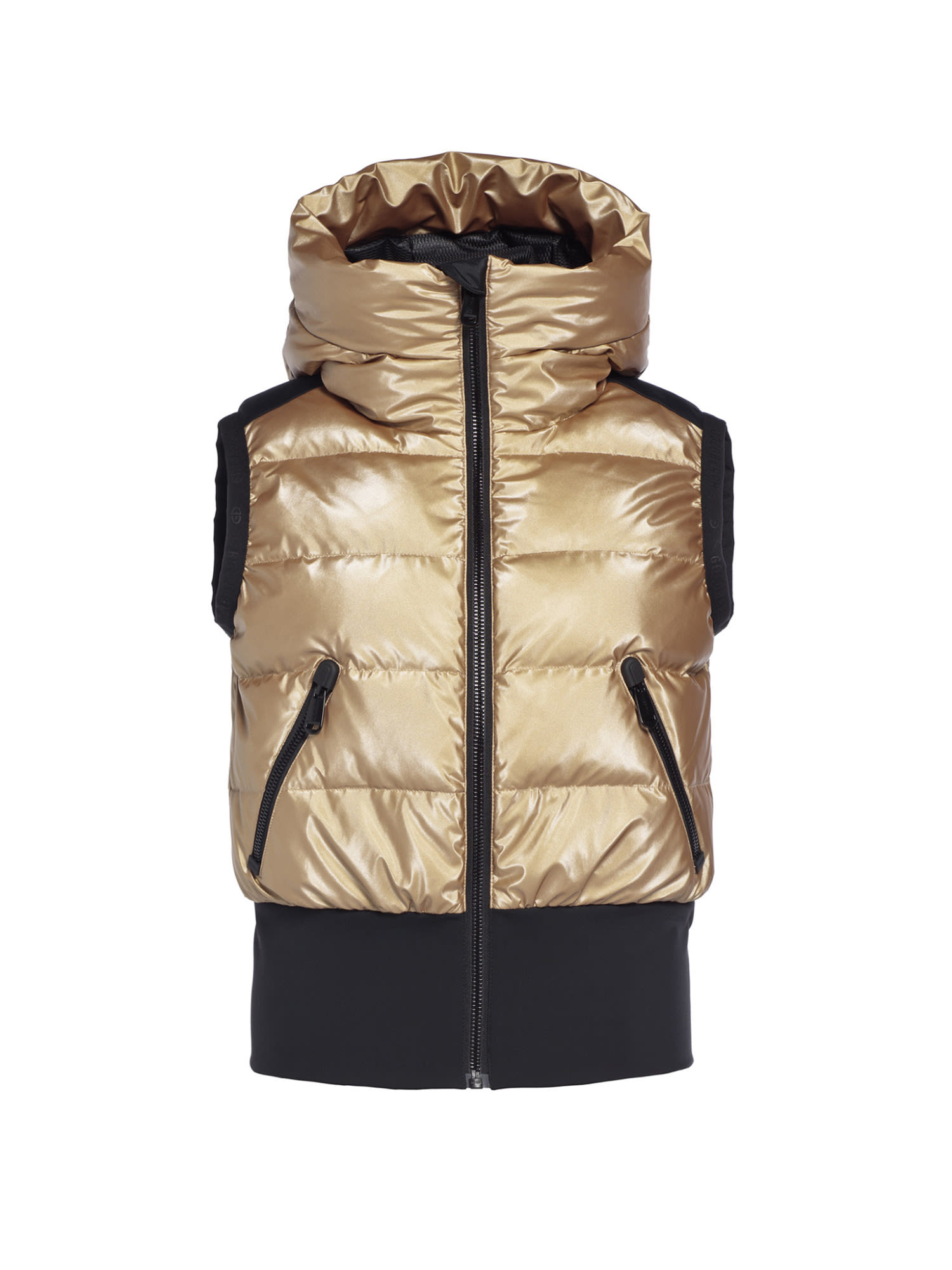 Goldbergh Shine Bodywarmer NO Fur Gelb- Female Daunen Isolationswesten- Grsse 36 - Farbe Gold