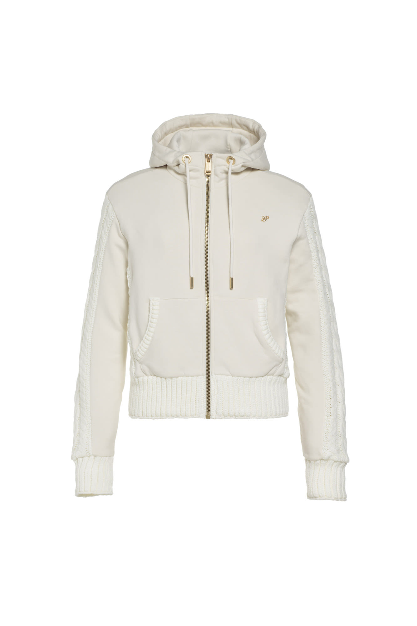 Goldbergh Weiss Full Zip Hoody L-S Weiss- Female Anoraks- Grsse XS - Farbe Edelweiss