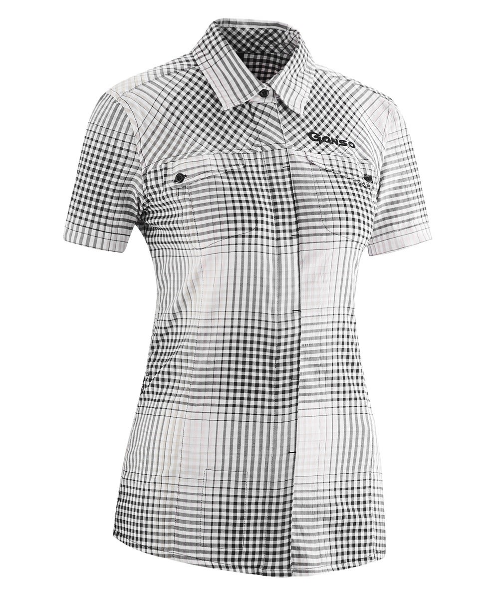 Gonso Arenda bergrsse Kariert - Weiss- Female Hemden- Grsse 52 - Farbe Black - Impatient Pink