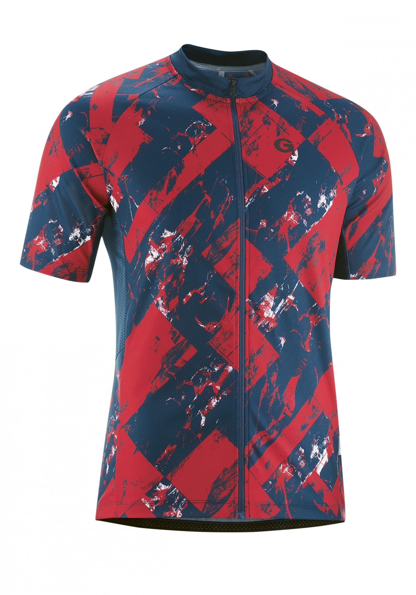 Gonso Knieps Blau - Rot- Male Kurzarm-Shirts- Grsse S - Farbe Chili Pepper