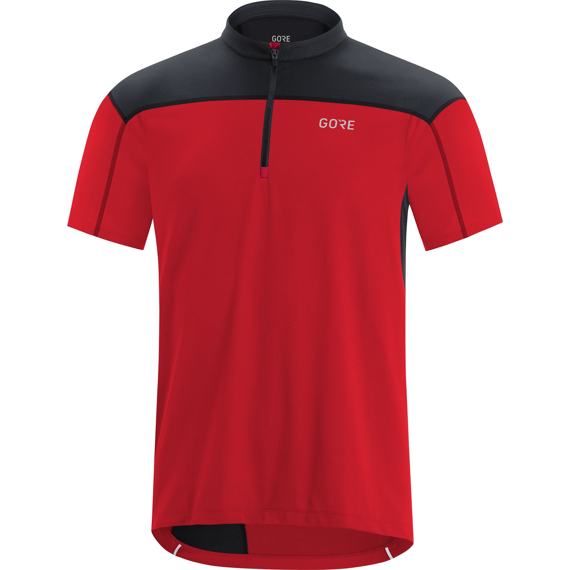 Gore C3 Zip Jersey Rot- Male Kurzarm-Shirts- Grsse S - Farbe Red - Black