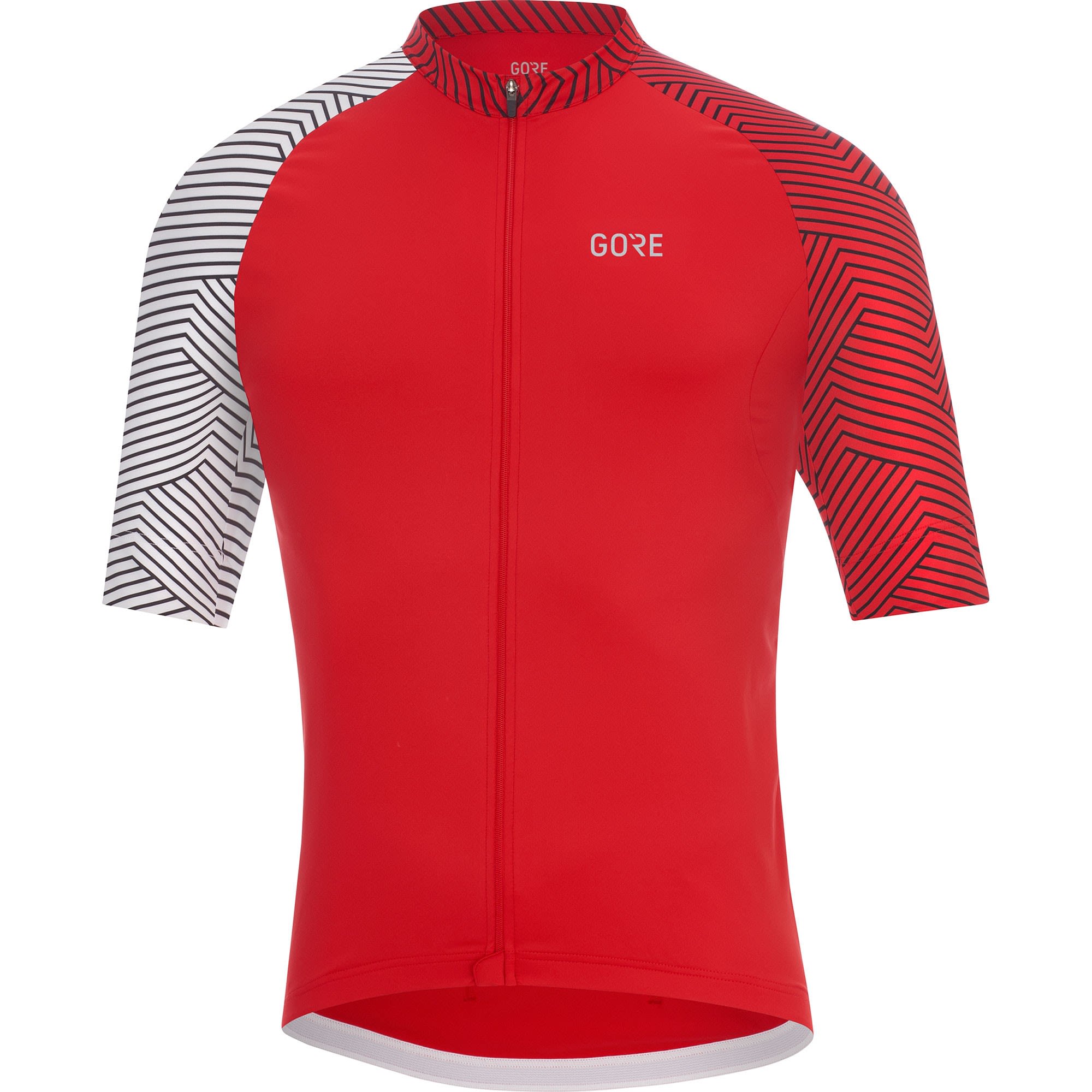 Gore C5 Jersey Rot- Male Kurzarm-Shirts- Grsse L - Farbe Red - White