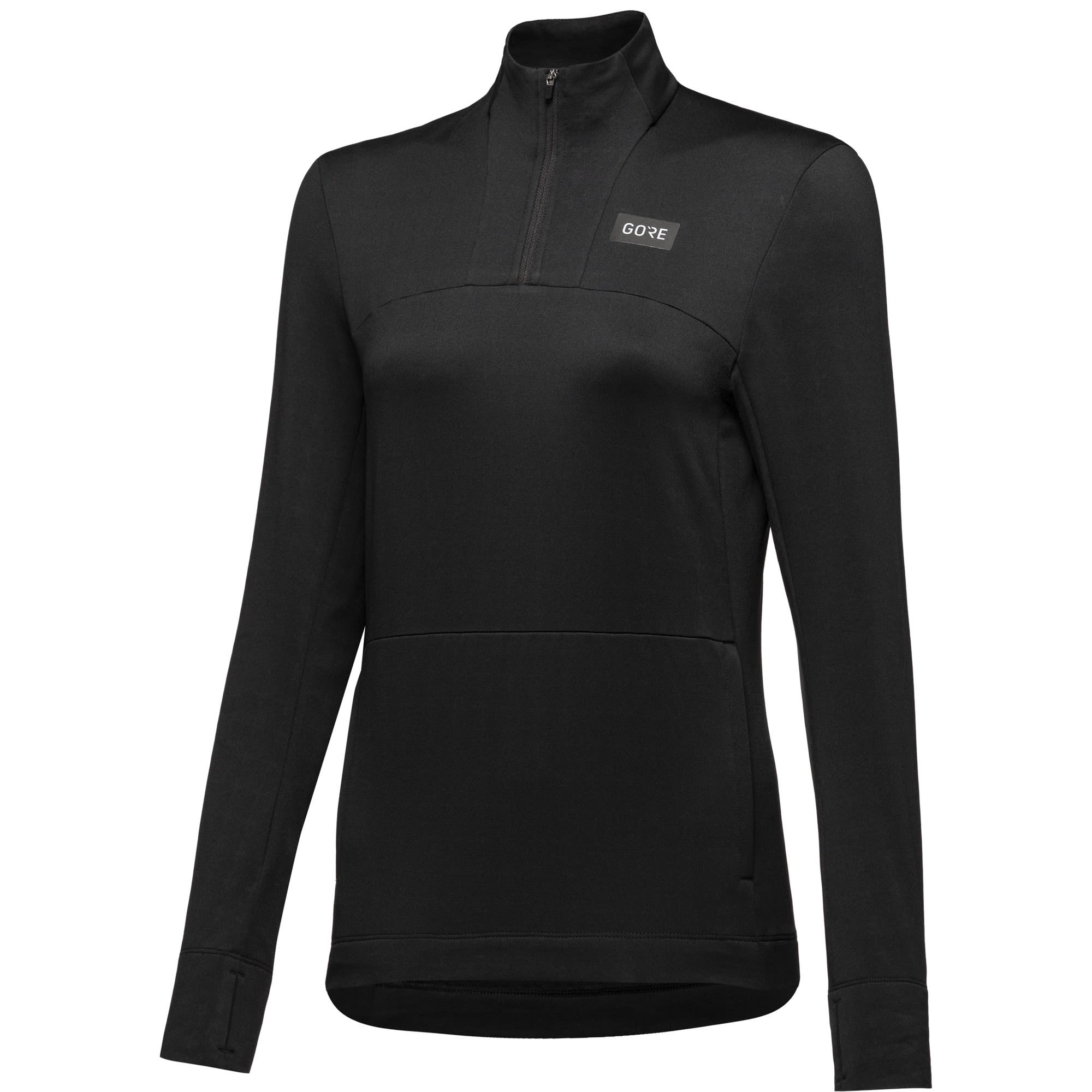Gore Everyday Thermo 1-4-Zip Schwarz- Female Langarm-Shirts- Grsse 34 - Farbe Black