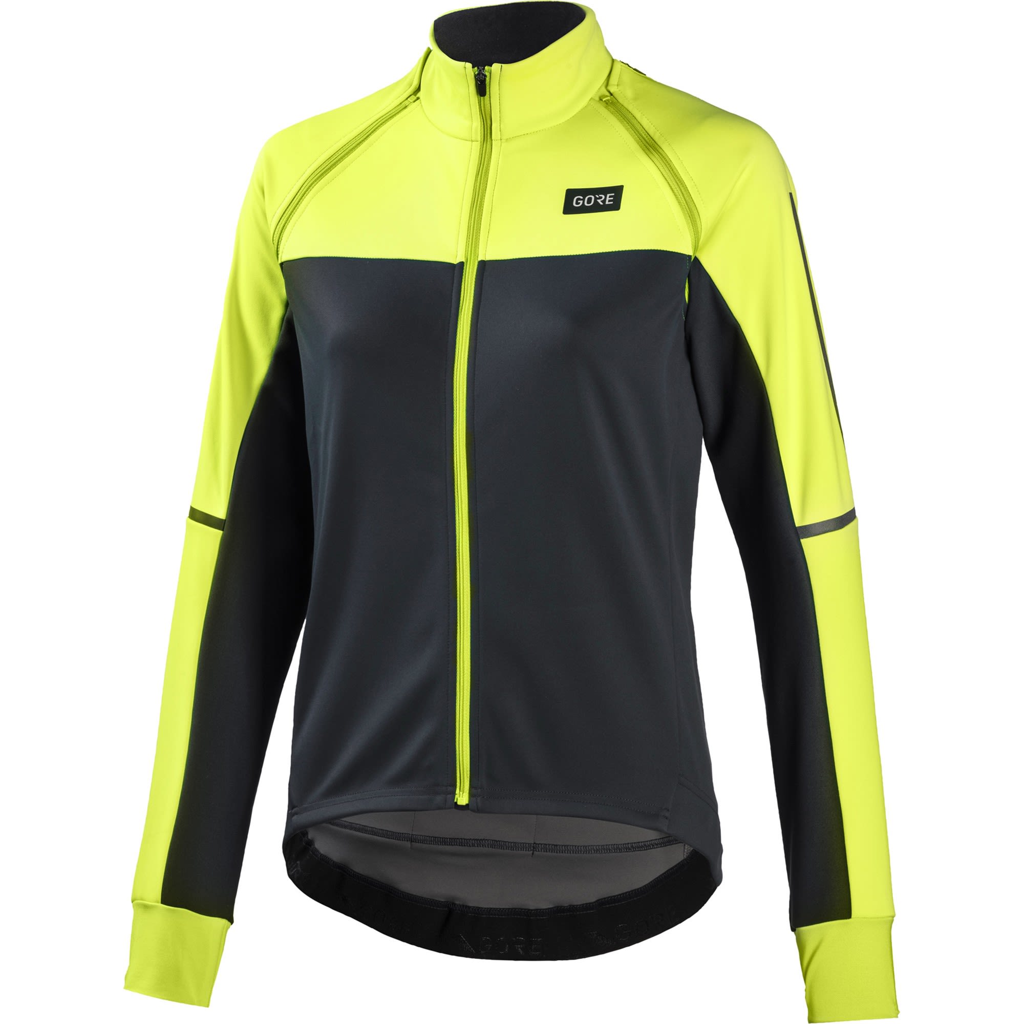 Gore Phantom Jacket Colorblock - Gelb - Schwarz- Female Gore-Tex(R) Jacken- Grsse 34 - Farbe Black - Neon Yellow
