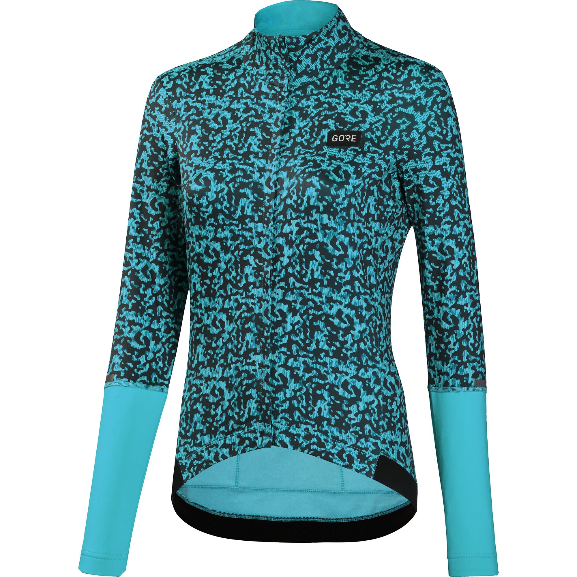 Gore Progress Thermo Rain Camo Jersey Blau- Female Jacken- Grsse 34 - Farbe Scuba Blue - Orbit Blue