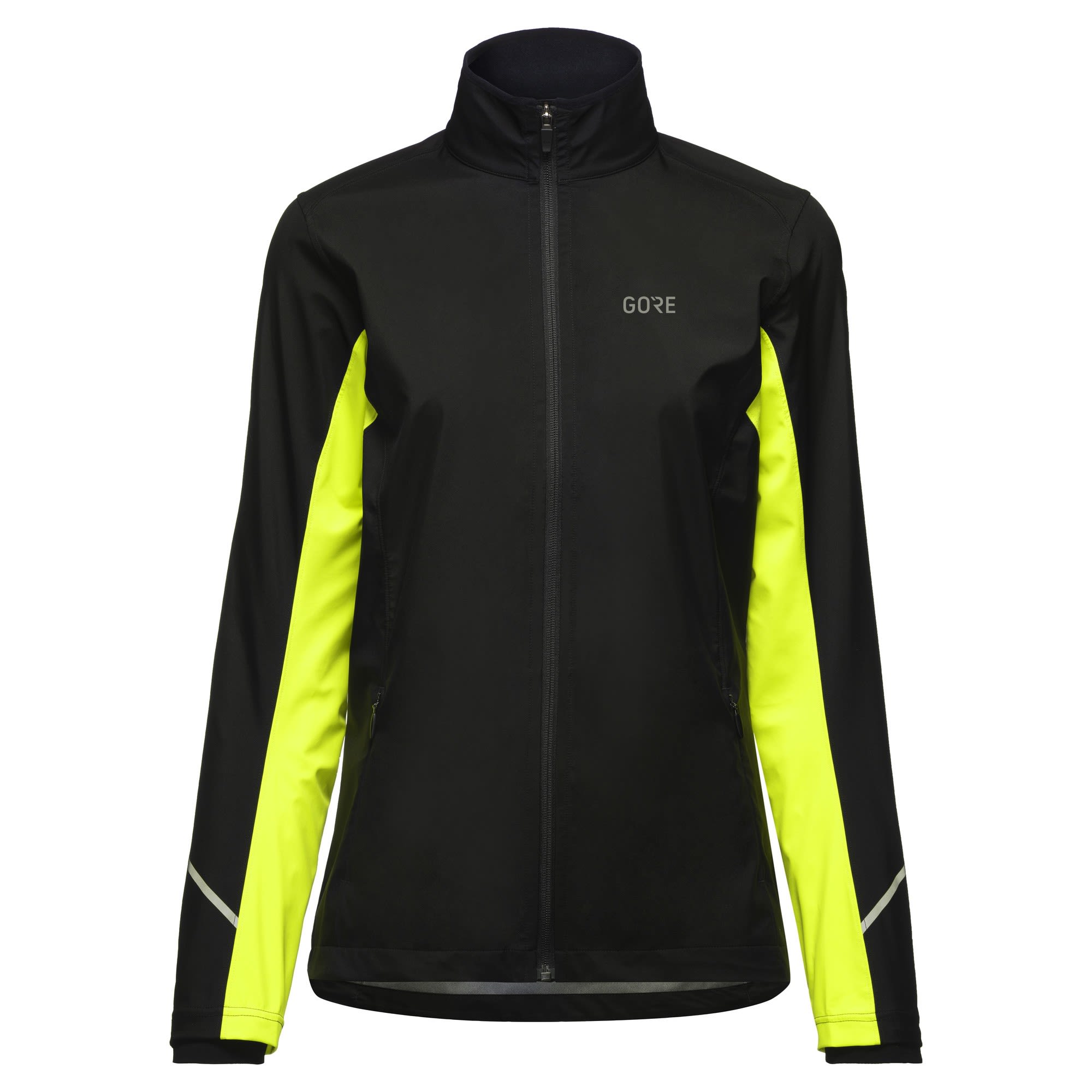 Gore R3 Partial Gore-Tex Infinium Jacket Schwarz- Female Gore-Tex(R) Windbreaker- Grsse 42 - Farbe Black - Neon Yellow