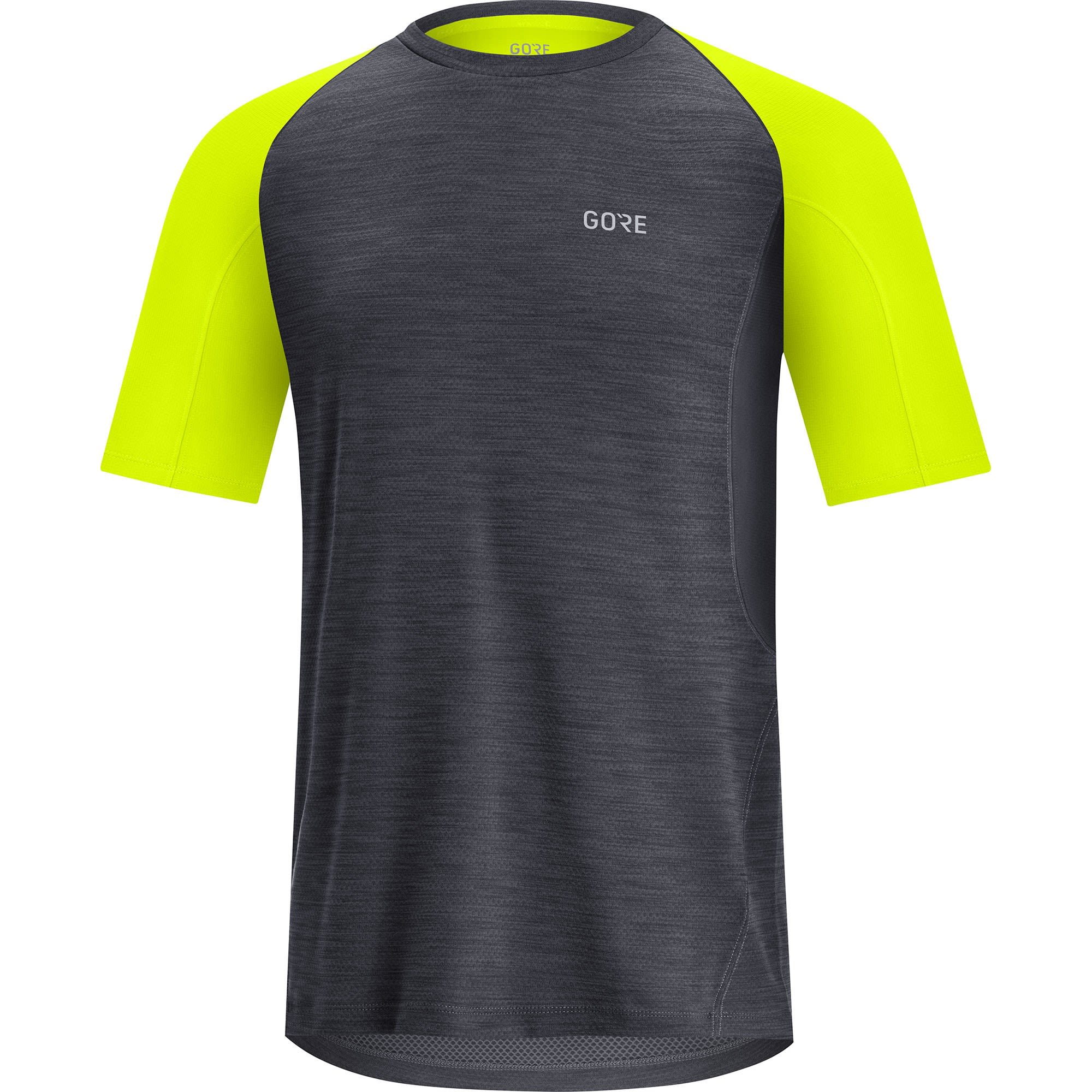 Gore R5 Shirt Colorblock- Male Kurzarm-Shirts- Grsse XL - Farbe Black - Neon Yellow