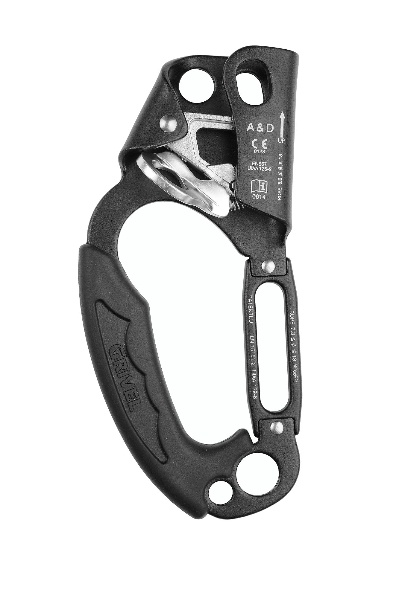 Grivel AD Ascender Descender Schwarz- Steigklemmen und Seilrollen- Grsse Links - Farbe Black