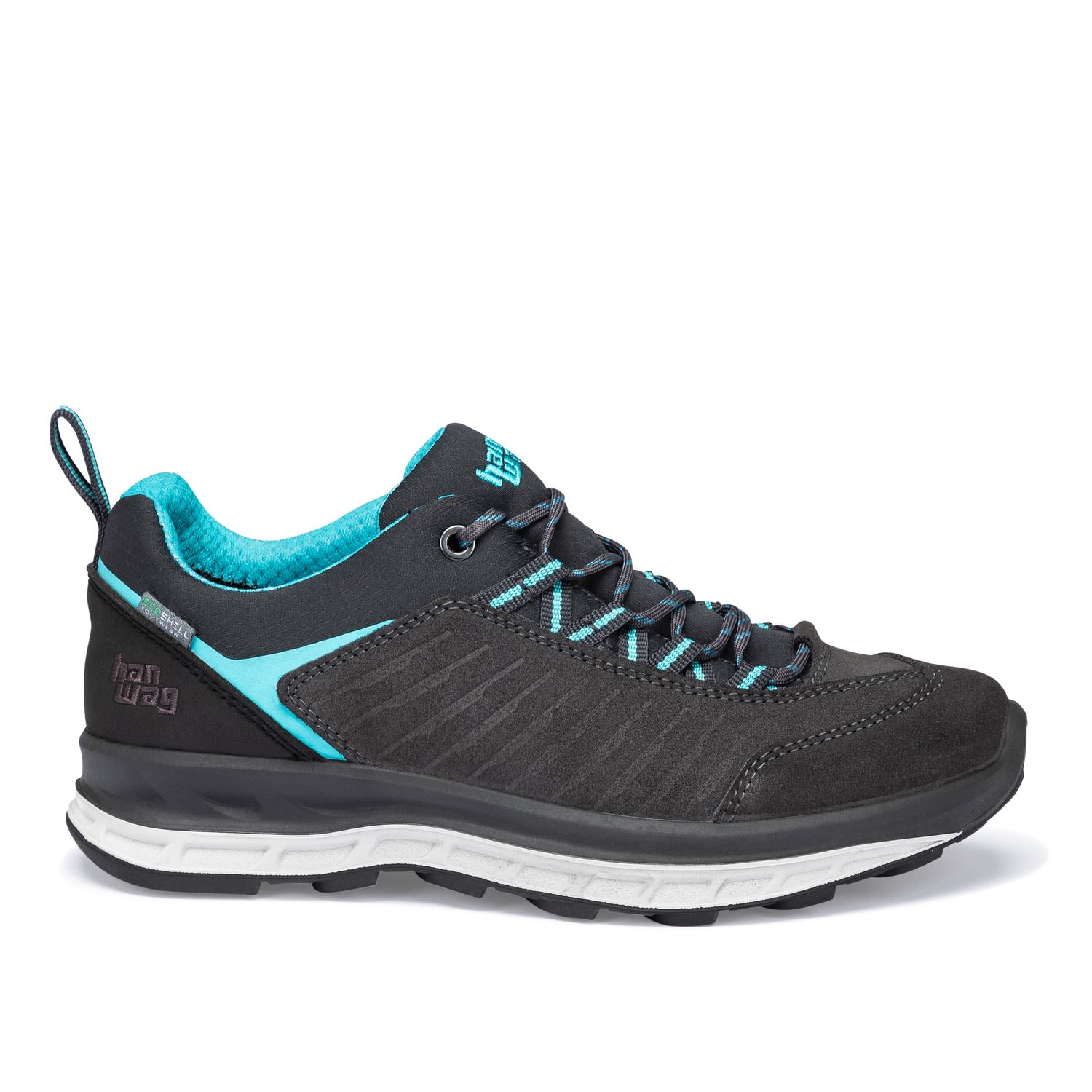 Hanwag Blueridge Low ES Grau- Female Hiking- und Approach-Schuhe- Grsse EU 37 - Farbe Asphalt - Ocean