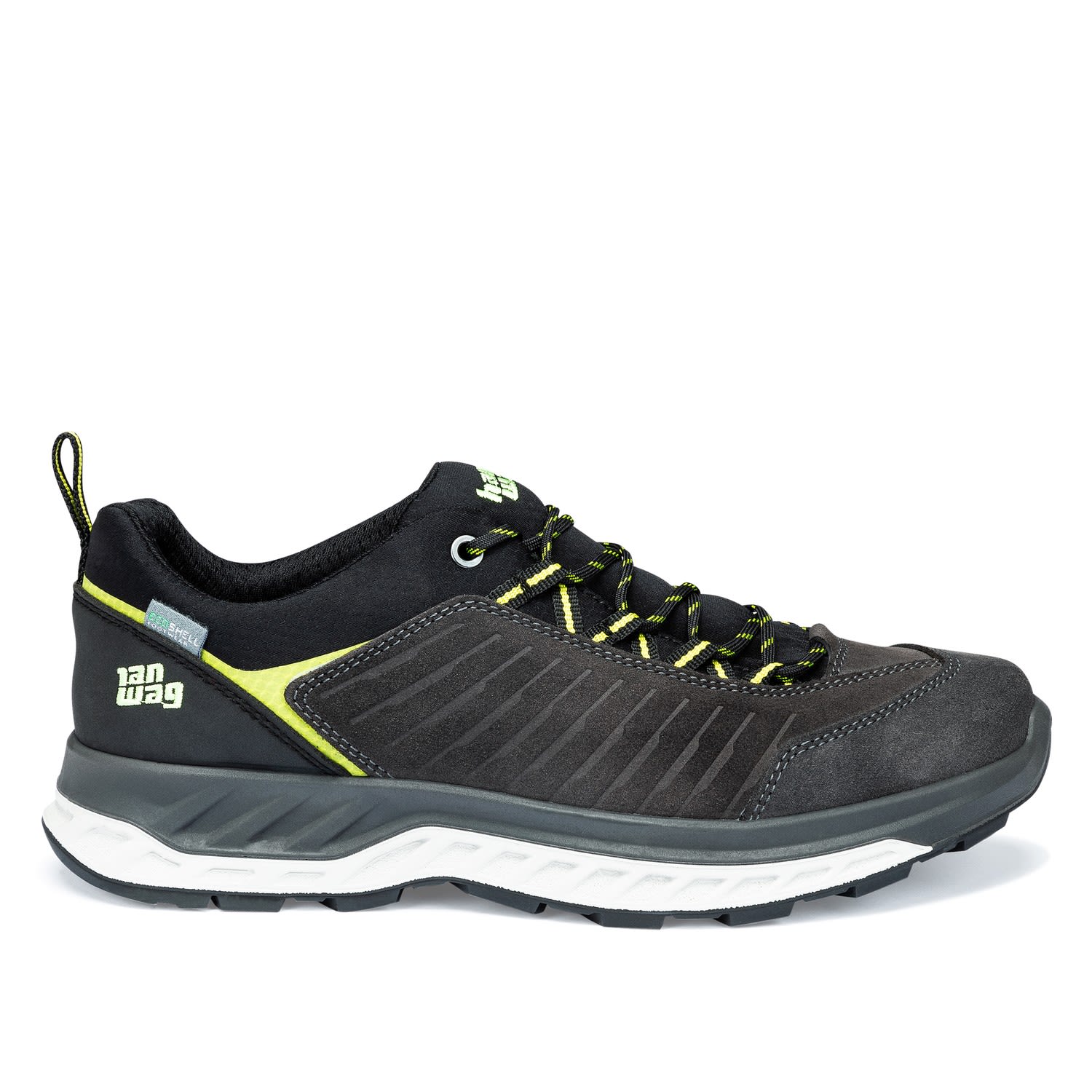 Hanwag Blueridge Low ES Grau- Male Hiking- und Approach-Schuhe- Grsse EU 40-5 - Farbe Asphalt - Yellow