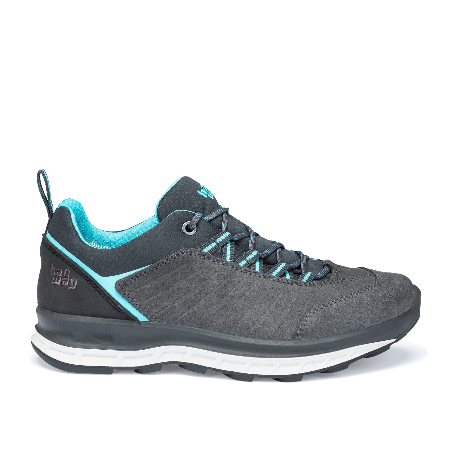 Hanwag Blueridge Low LL Grau- Female Hiking- und Approach-Schuhe- Grsse EU 37-5 - Farbe Asphalt - Ocean