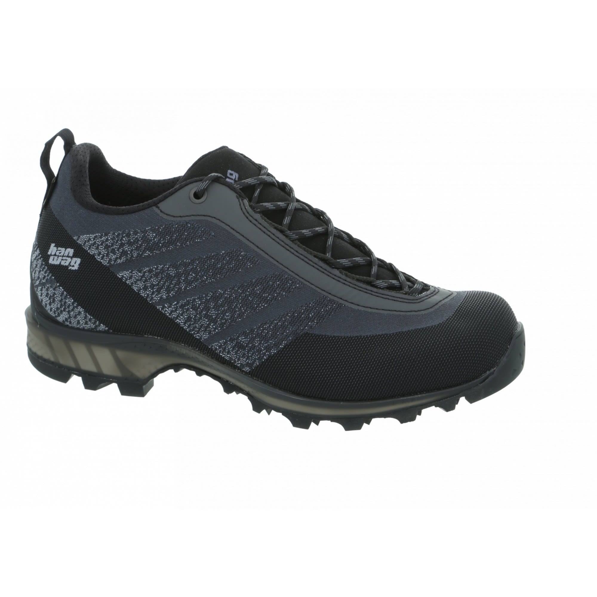 Hanwag Ferrata Light Low Grau - Schwarz- Male Bedingt steigeisenfest- Grsse EU 40-5 - Farbe Asphalt - Black