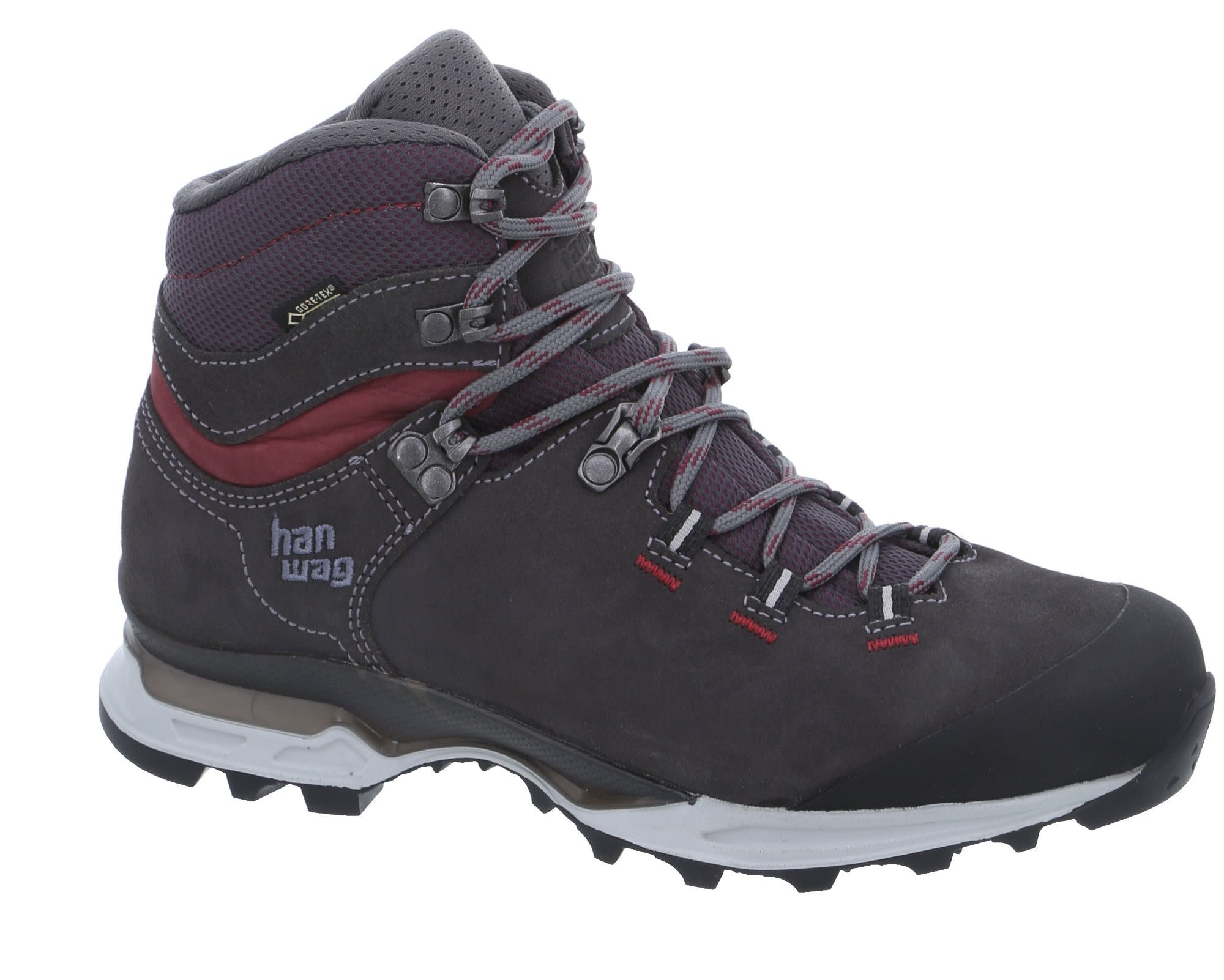 Hanwag Tatra Light Gtx(R)(R) Grau- Female Gore-Tex(R) Wander- und Trekkingstiefel- Grsse EU 36 - Farbe Asphalt - Dark Garnet