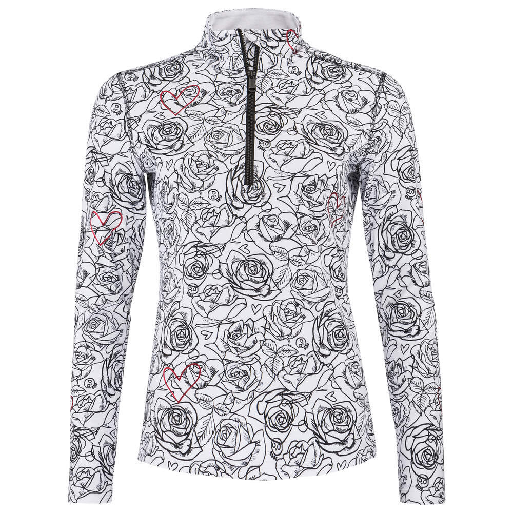 Head Rebels Allover Midlayer Weiss- Female Langarm-Shirts- Grsse XS - Farbe Rebels Print - White