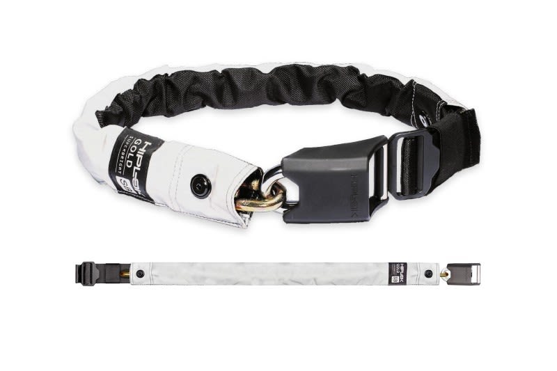 Hiplok Gold High 10mm Kettenschloss Schwarz - Weiss- Fahrradschlsser- Grsse One Size - Farbe Superbright