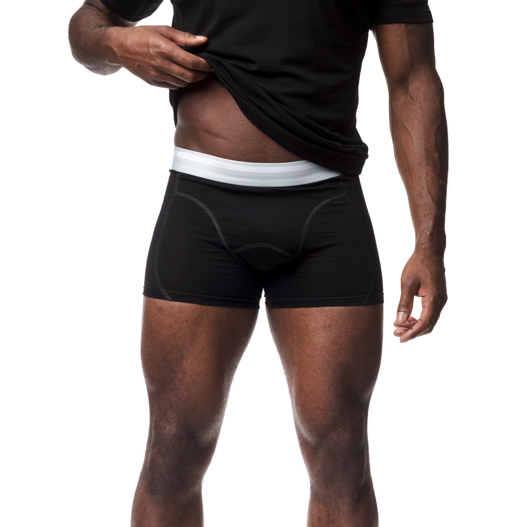 Houdini Desoli Boxers Schwarz- Male Merino Lange Unterhosen- Grsse XS - Farbe True Black unter Houdini