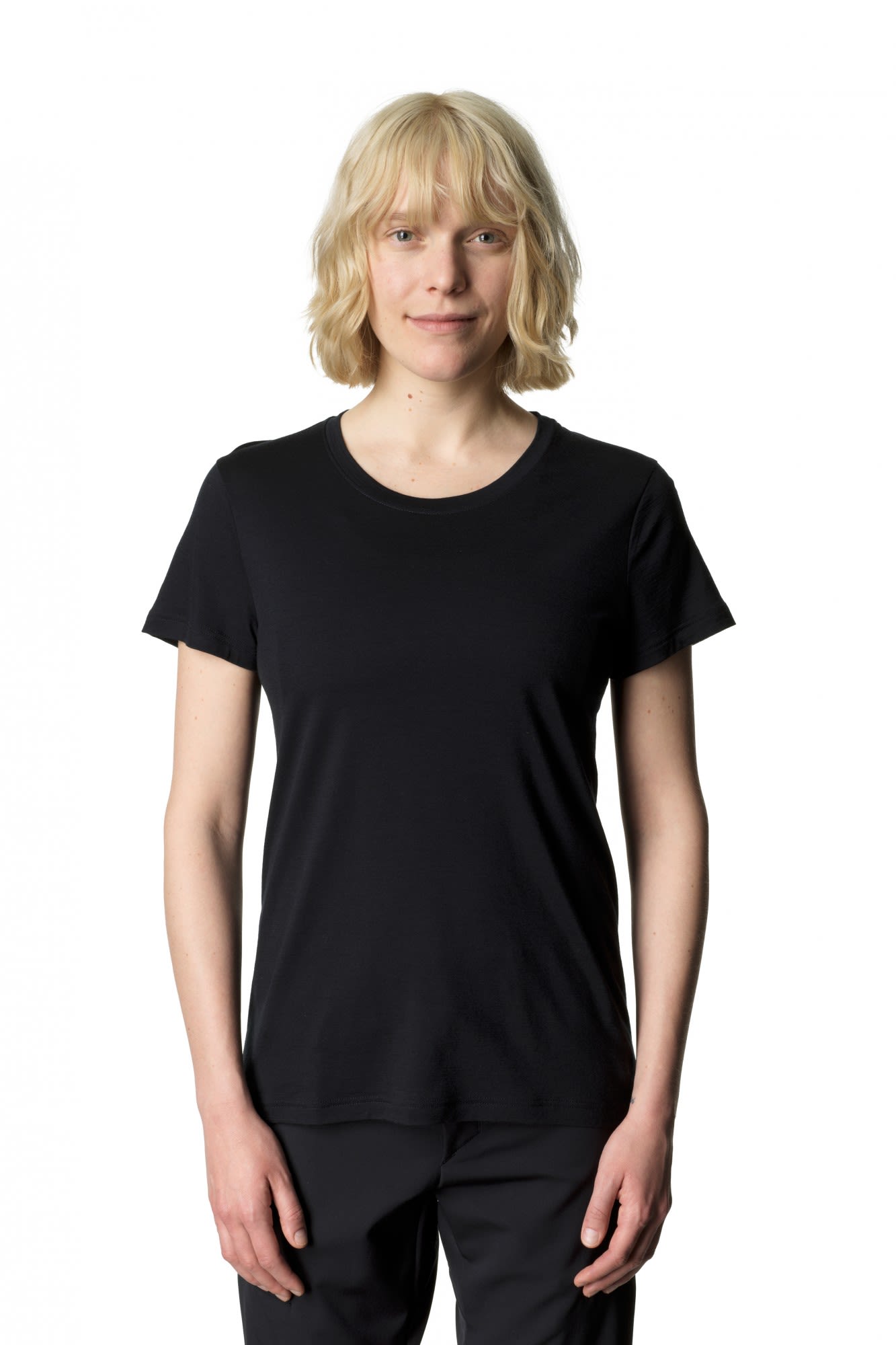 Houdini Desoli Tee Schwarz- Female Merino Kurzarm-Shirts- Grsse XXS - Farbe True Black