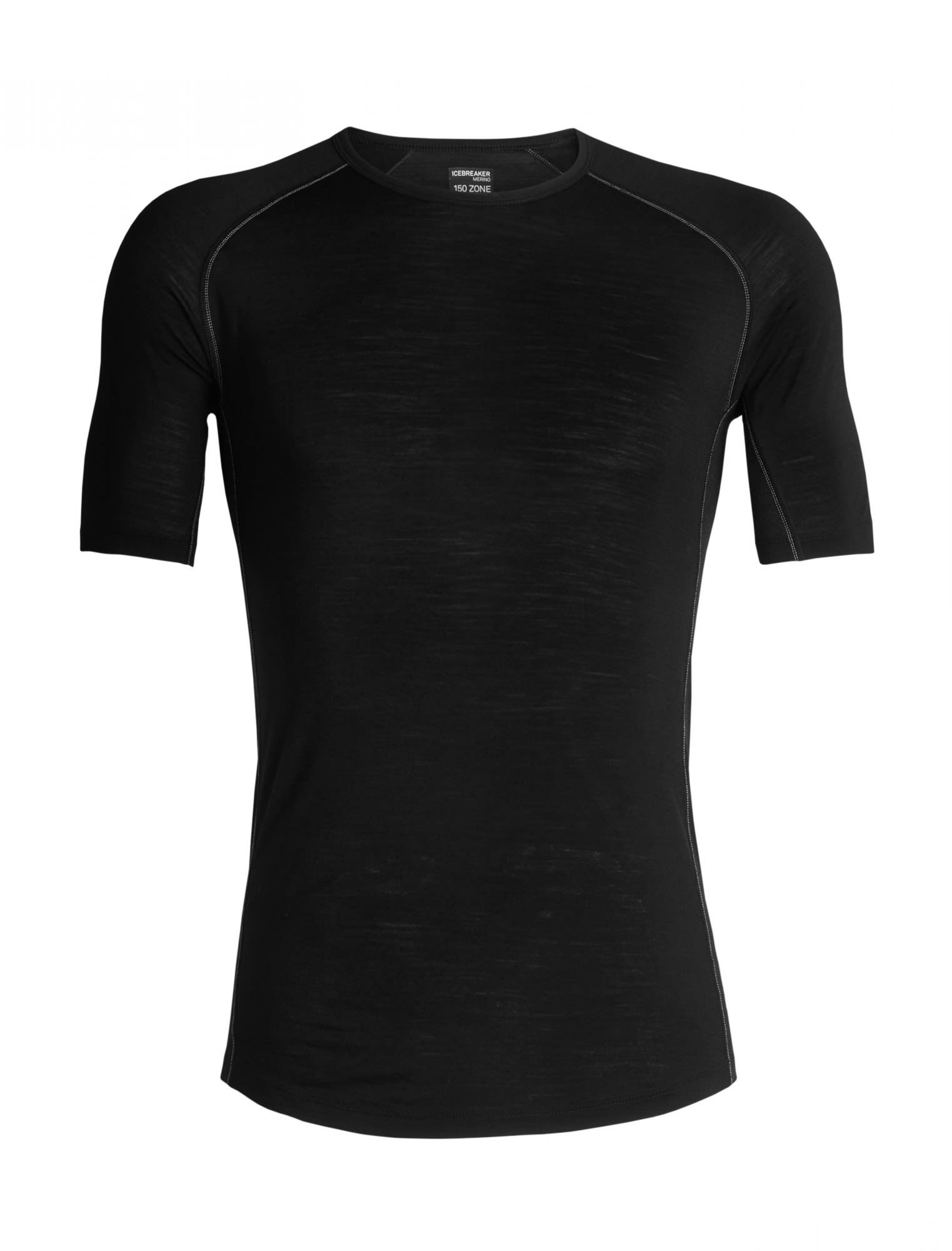 Icebreaker 150 Zone Short-Sleeve Crewe Schwarz- Male Merino Langarm-Shirts- Grsse XXL - Farbe Black