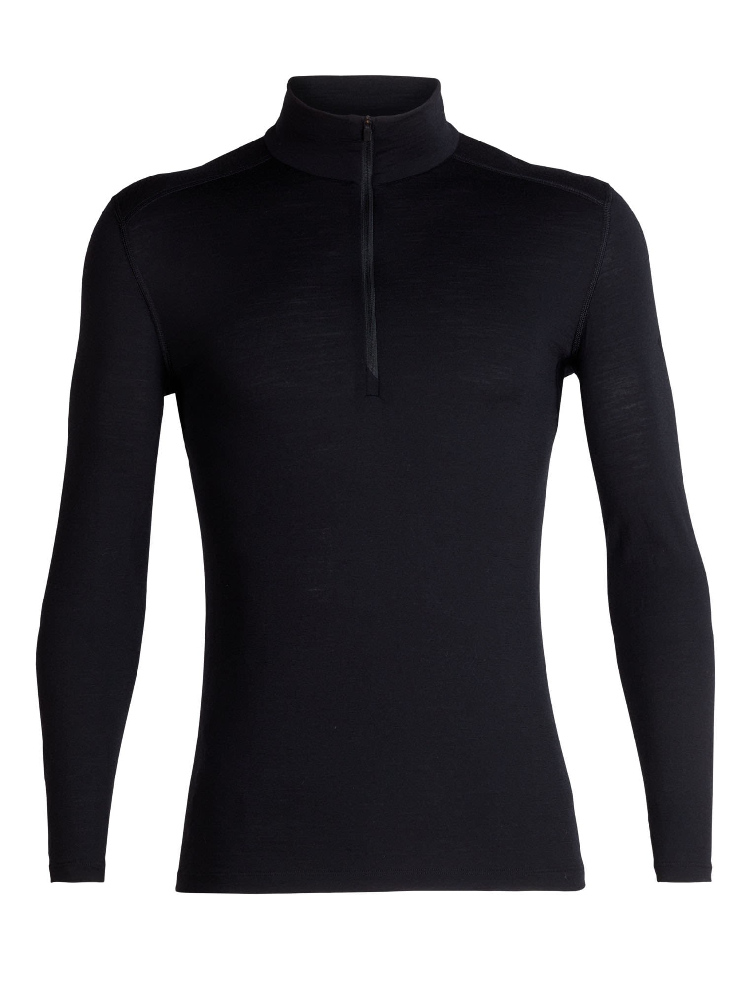 Icebreaker 200 Oasis Long-Sleeve Half Zip Schwarz- Male Merino Langarm-Shirts- Grsse S - Farbe Black
