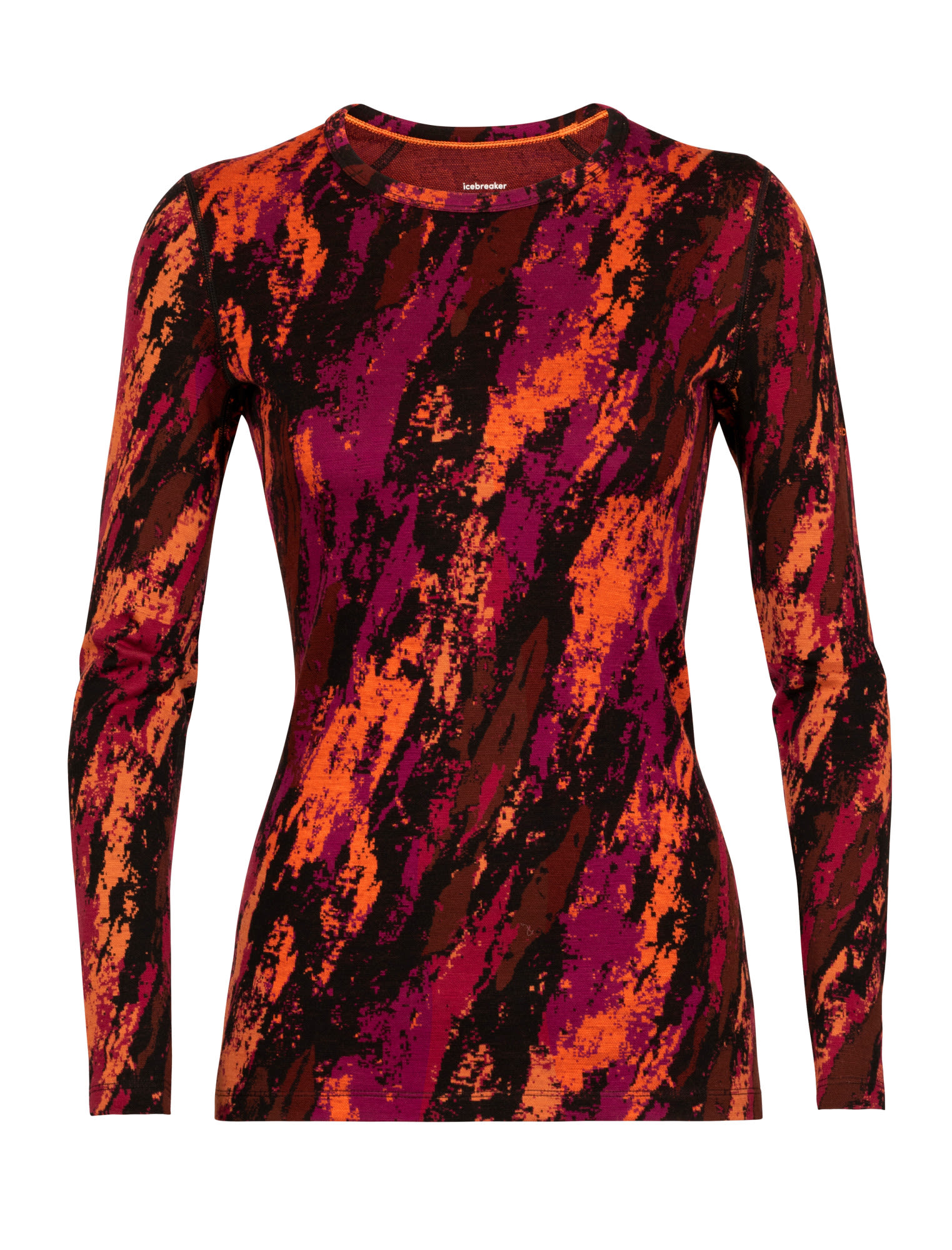 Icebreaker 250 Vertex Long-Sleeve Crewe Sedimentary Rot- Female Merino Langarm-Shirts- Grsse S - Farbe Cherry - Flash - Black - J