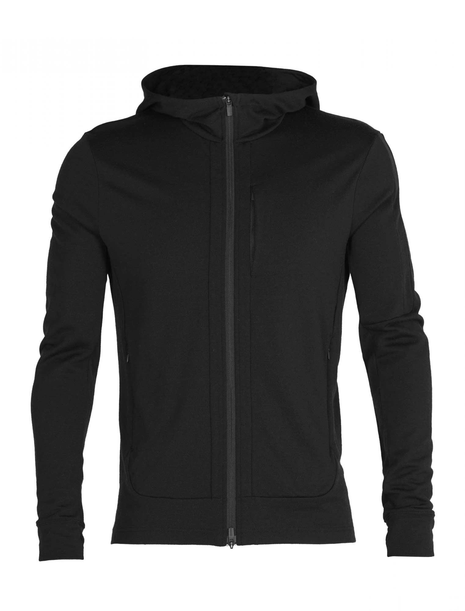 Icebreaker Quantum III Zip Hoodie Schwarz- Male Merino Sweaters und Hoodies- Grsse S - Farbe Black