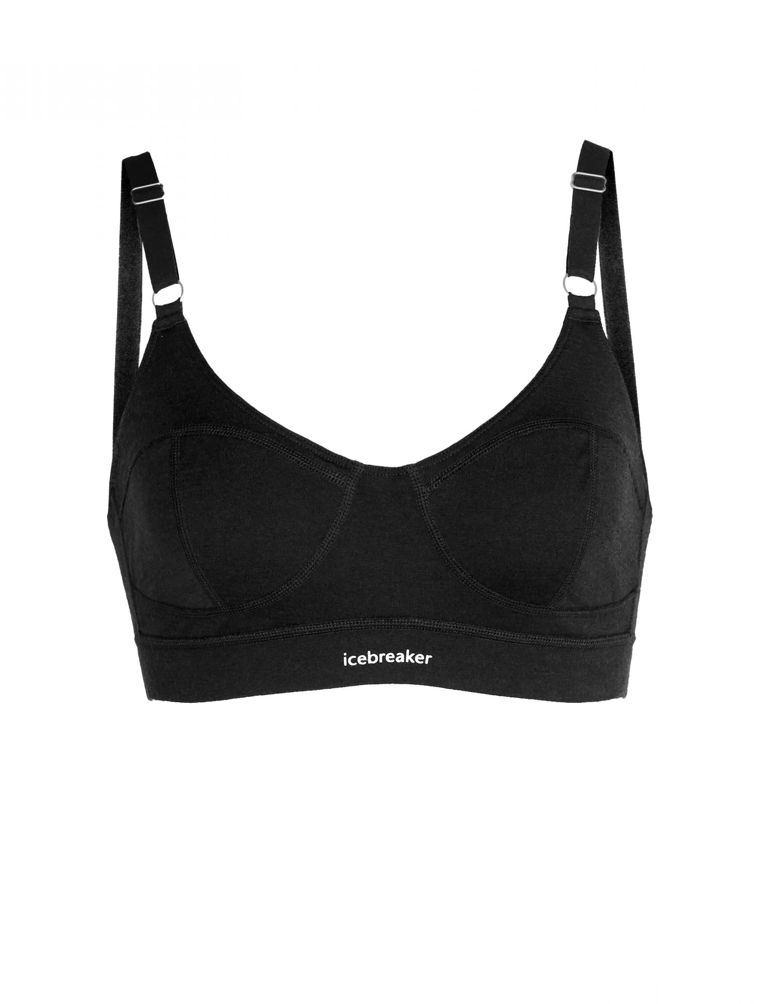 Icebreaker Queens Clasp Bra Schwarz- Female Merino Langarm-Shirts- Grsse M - Farbe Black