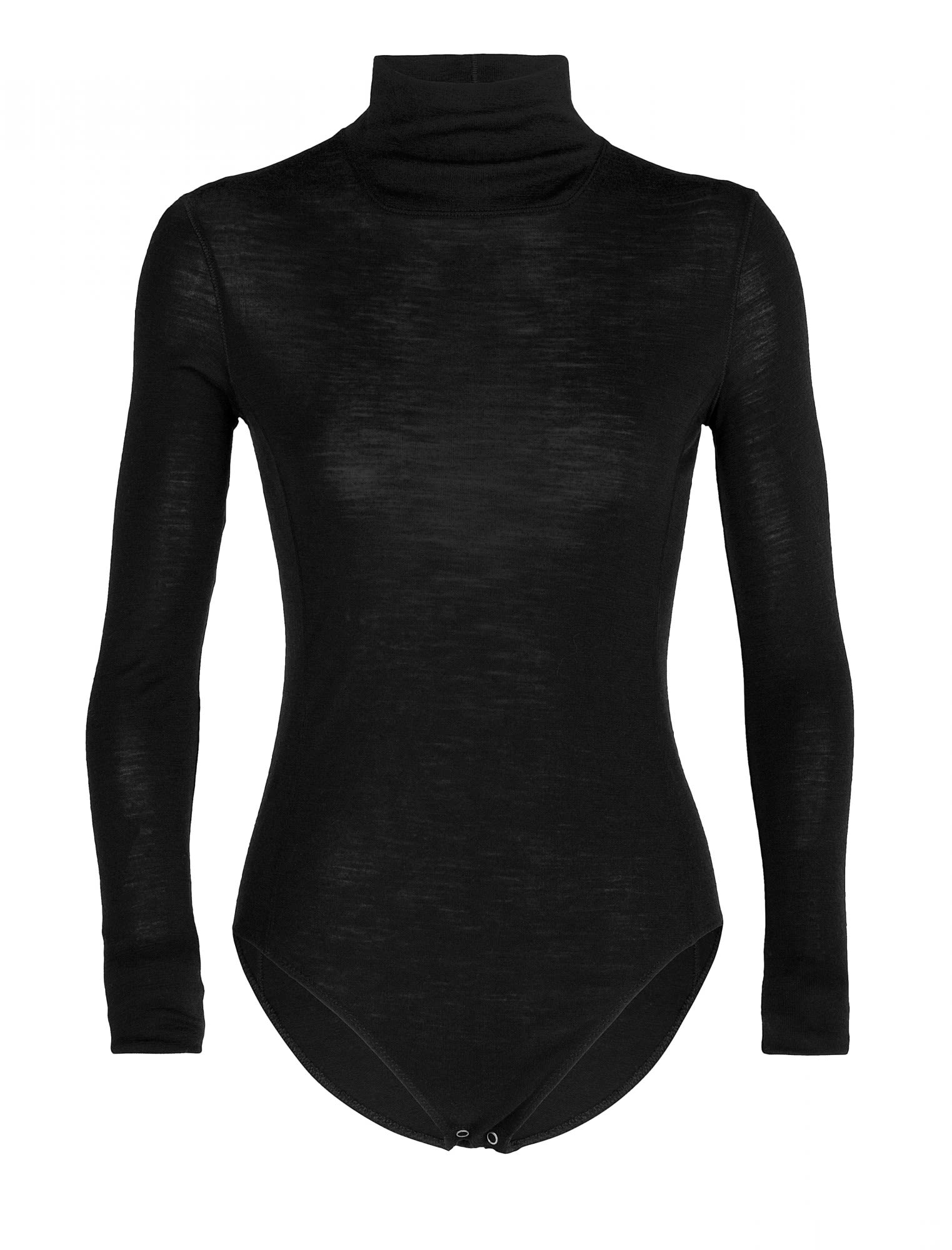 Icebreaker Queens Long-Sleeve High Neck Bodysuit Schwarz- Female Merino Kurzarm-Shirts und Tops- Grsse S - Farbe Black