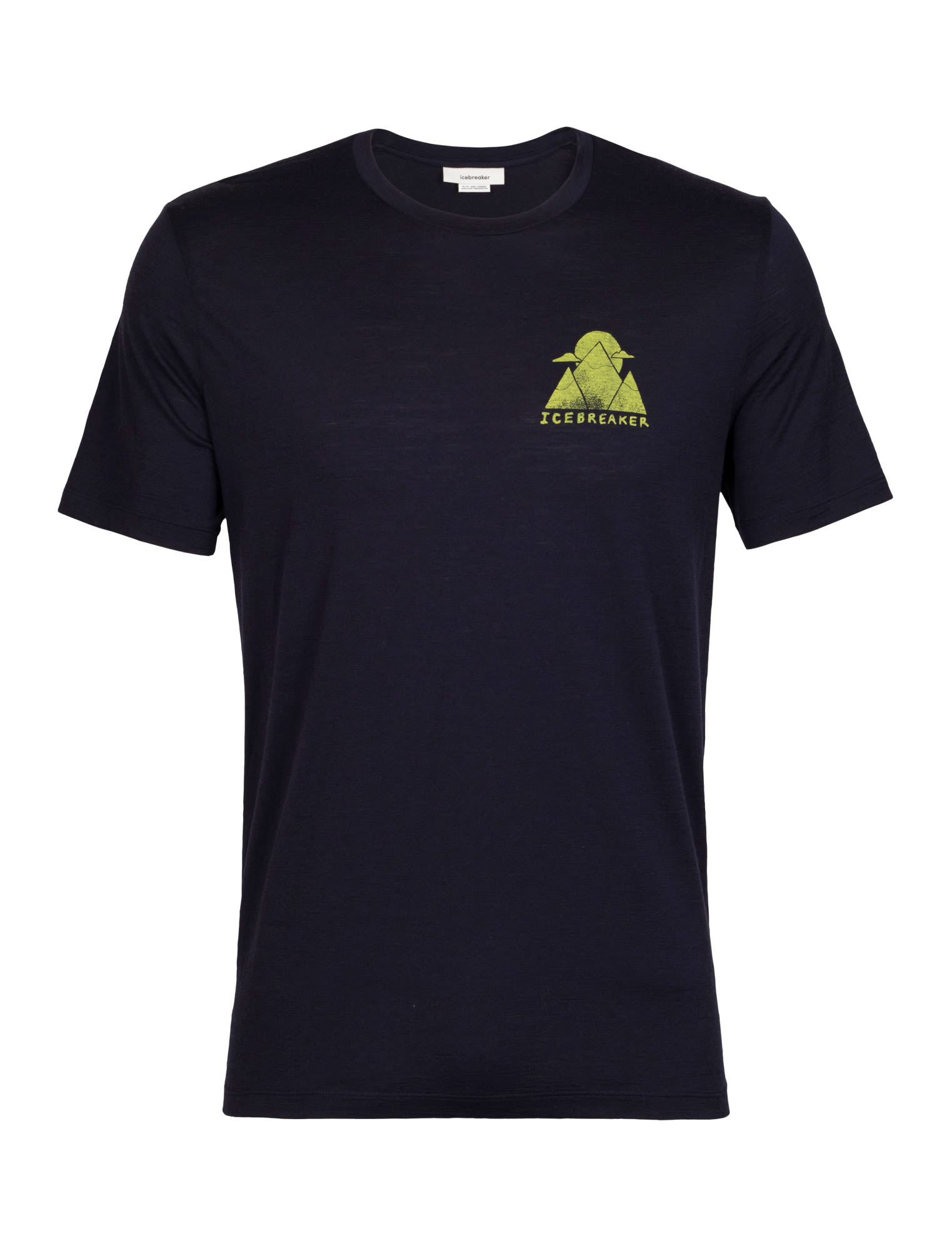 Icebreaker Tech Lite II Short-Sleeve Tee Alp Ascension Blau- Male Merino Kurzarm-Shirts- Grsse S - Farbe Midnight Navy
