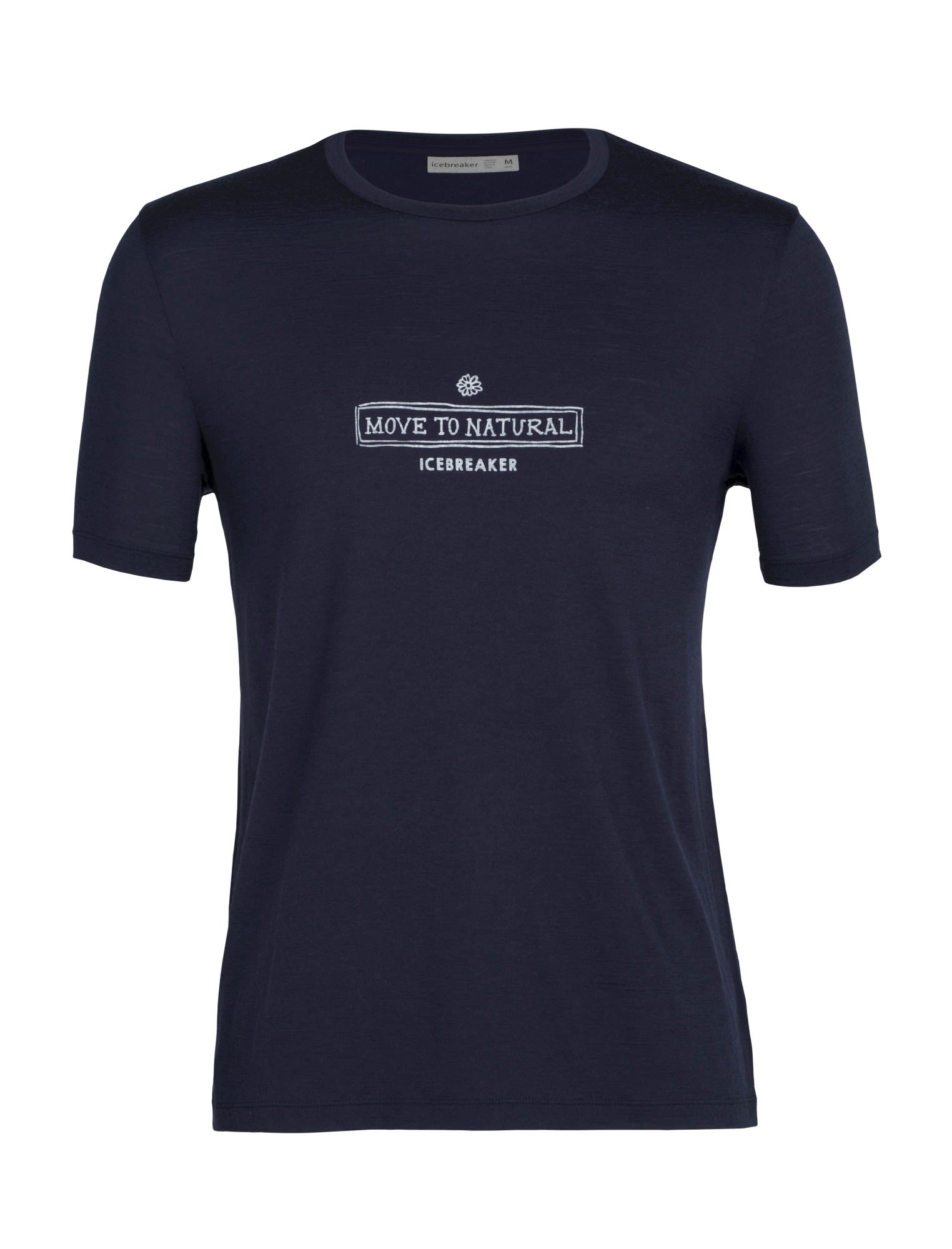 Icebreaker Tech Lite II Short-Sleeve Tee Grown Down South Blau- Male Merino Kurzarm-Shirts- Grsse L - Farbe Midnight Navy