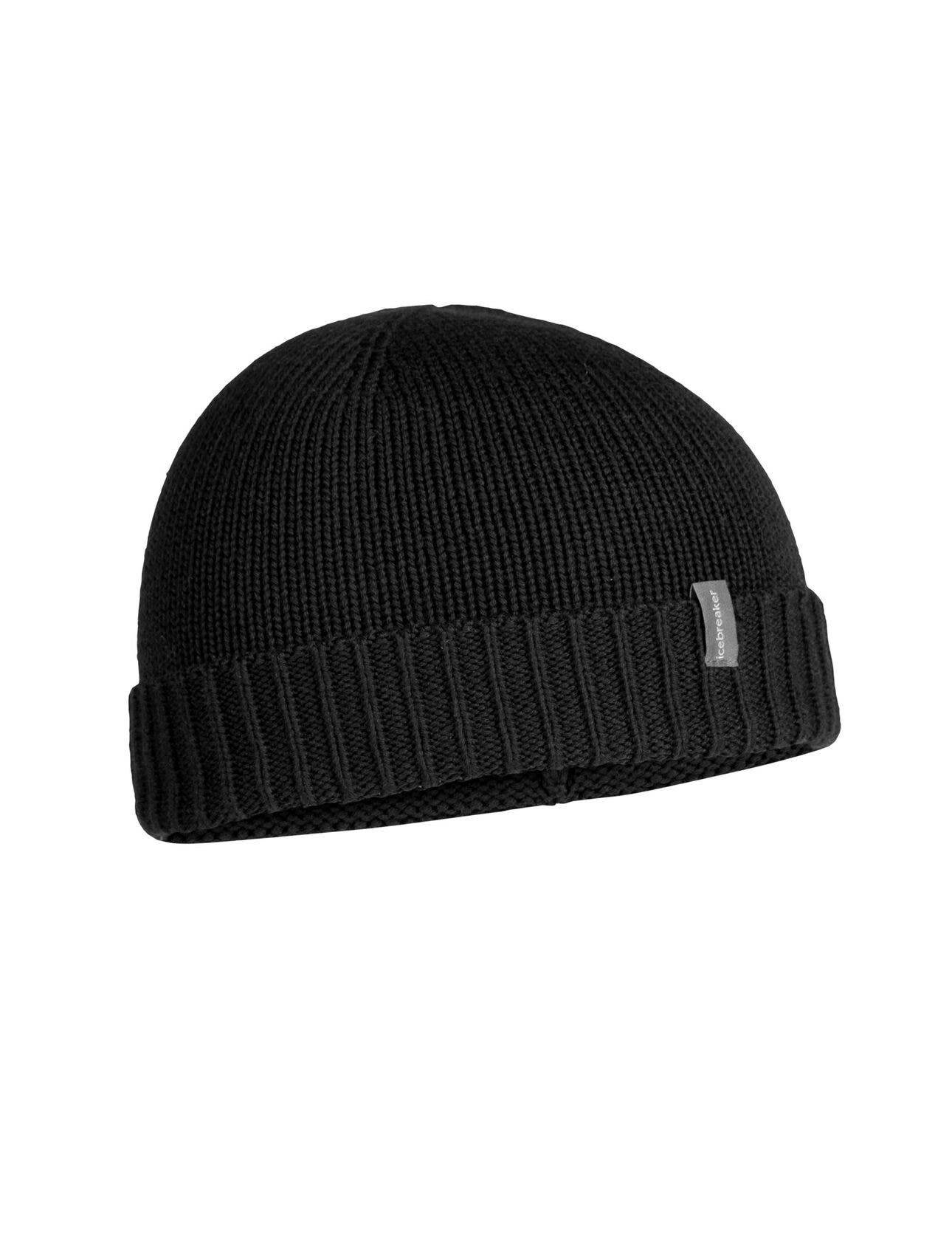 Icebreaker Vela Cuff Beanie Schwarz- Merino Kopfbedeckungen- Grsse One Size - Farbe Black