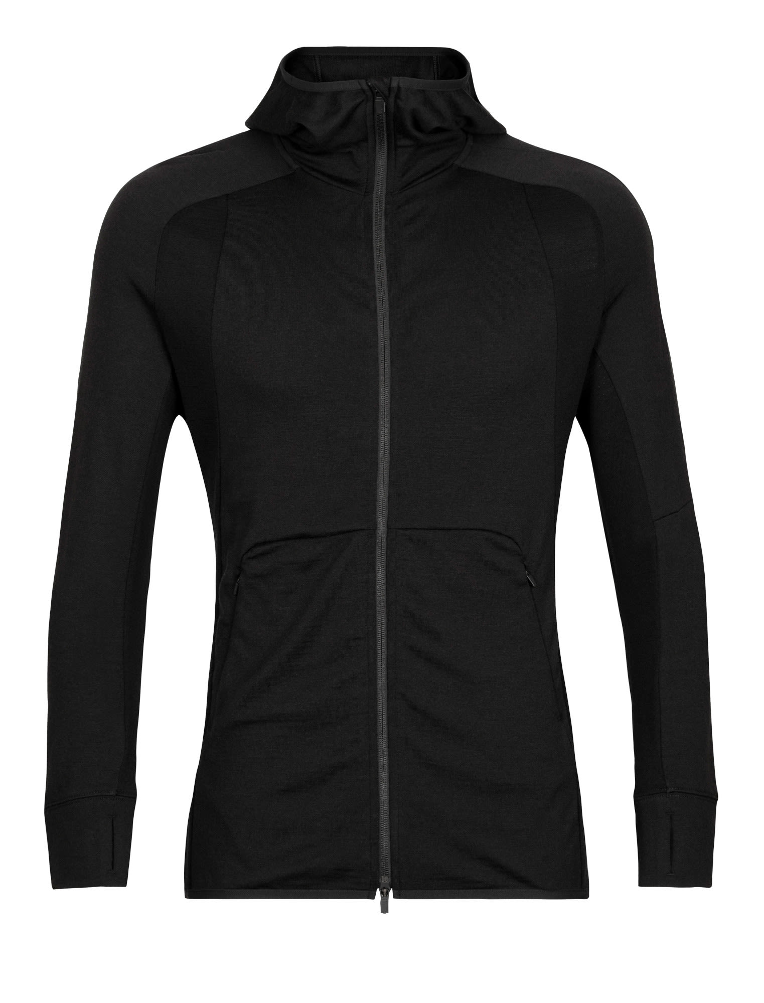 Icebreaker Zoneknit Long-Sleeve Zip Hoodie Schwarz- Male Merino Anoraks- Grsse M - Farbe Black