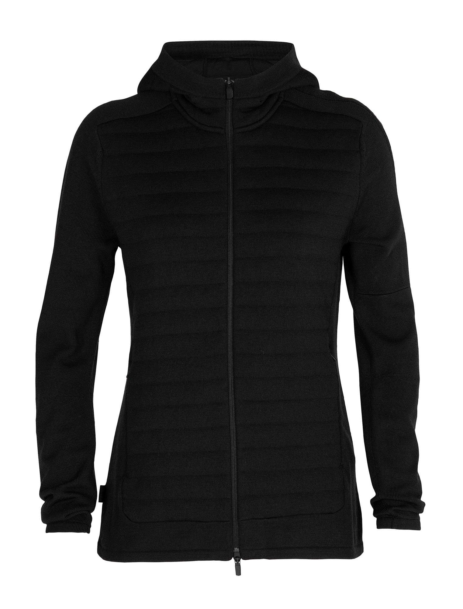 Icebreaker Zoneknit Zip Hoodie Schwarz- Female Merino Sweaters und Hoodies- Grsse XS - Farbe Black