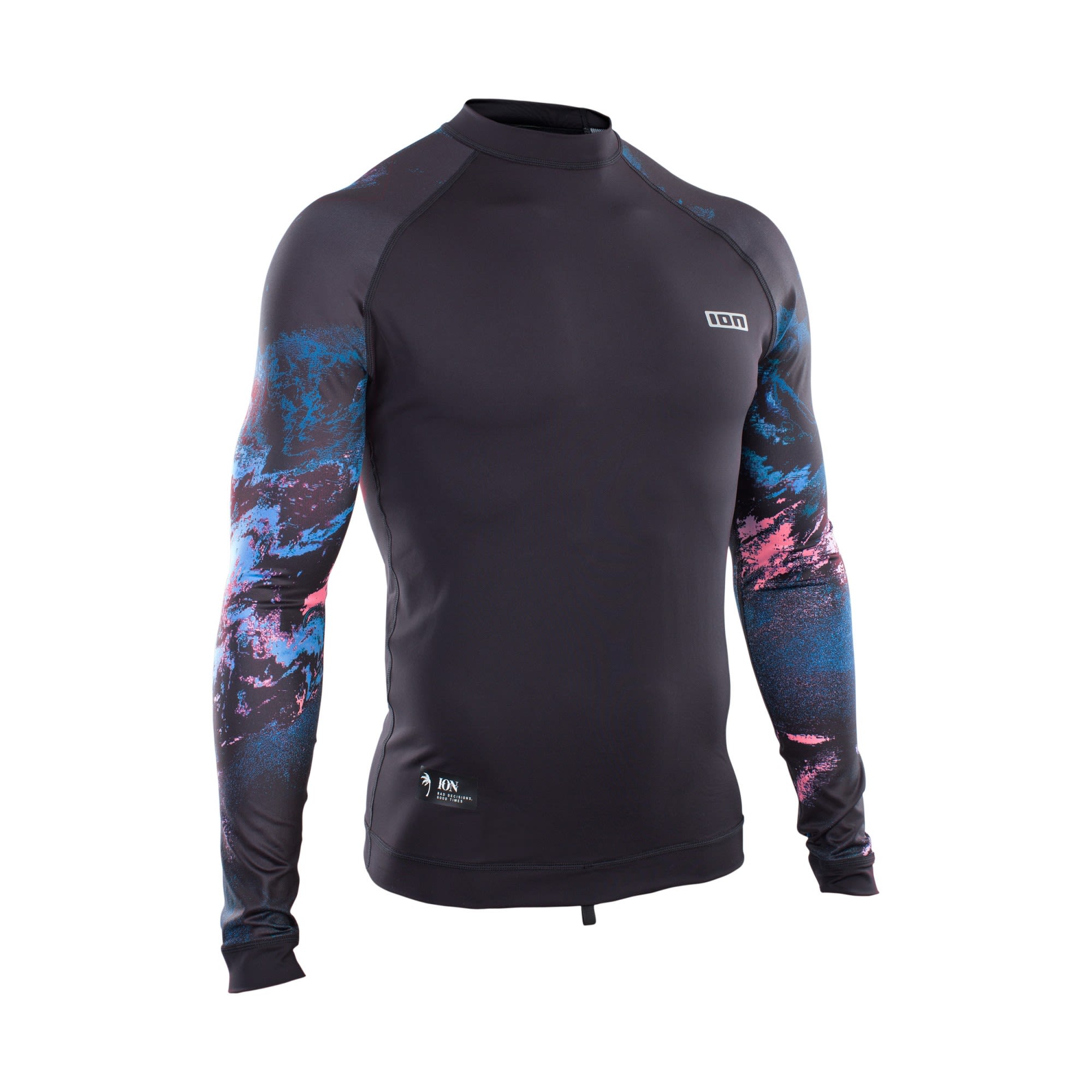 ION Rashguard Maze Long-Sleeve Schwarz- Male Wassersport und Canyoning- Grsse XS - 46 - Farbe Black Capsule