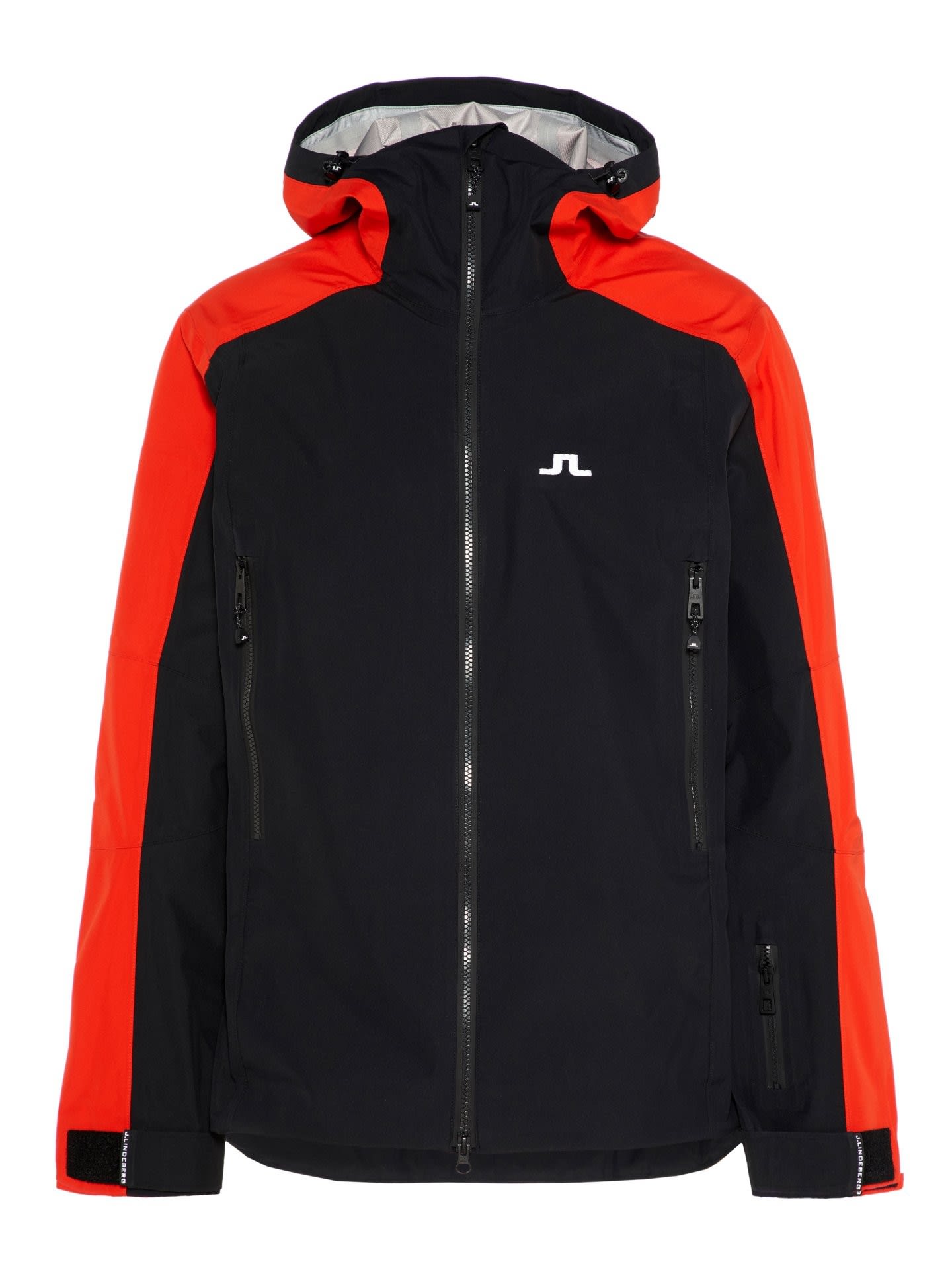 J-Lindeberg Hubbard Jacket Rot - Schwarz- Male Anoraks- Grsse S - Farbe Black
