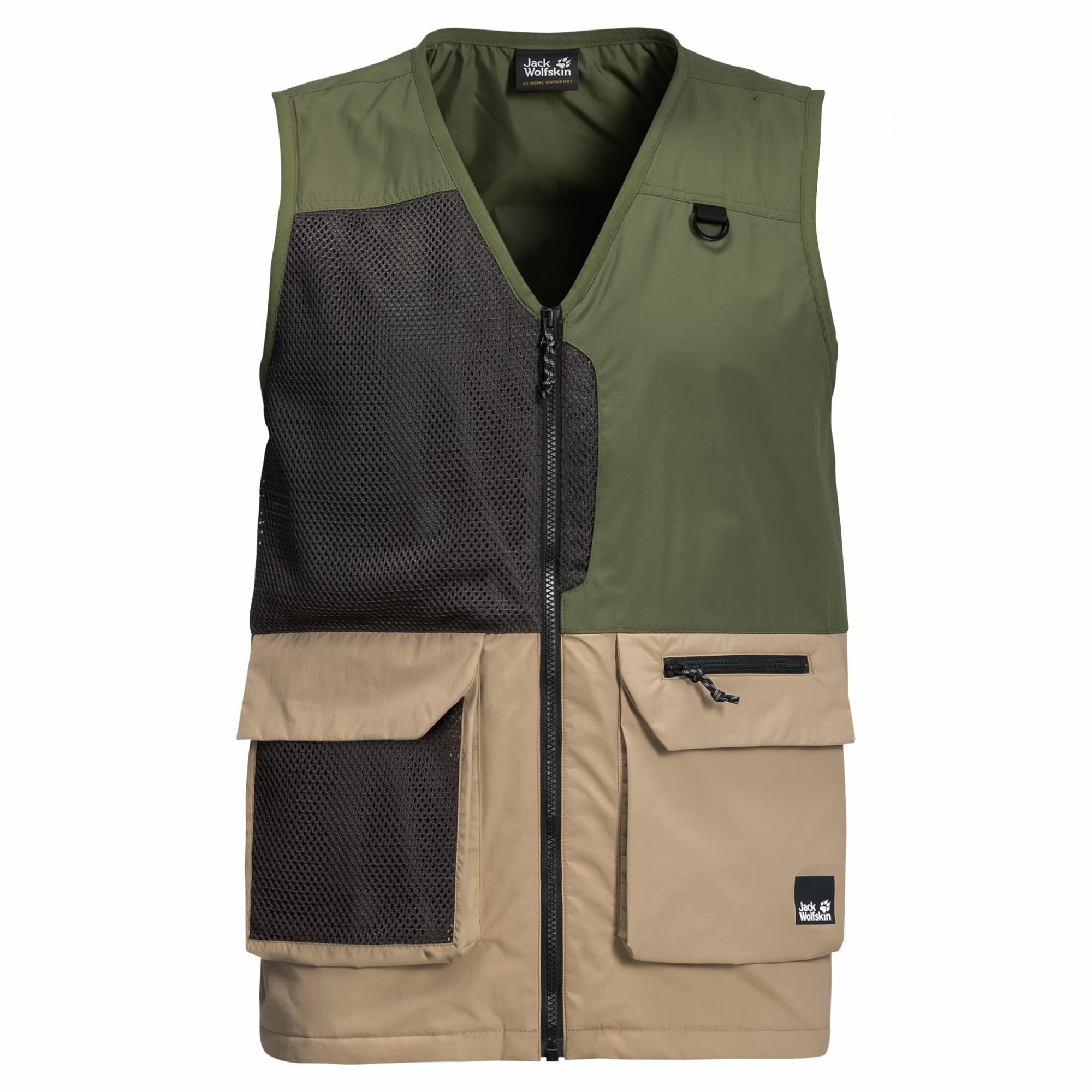 Jack Wolfskin 365 Rebel Vest Colorblock - Braun - Oliv- Male Isolationswesten- Grsse S - Farbe Greenwood