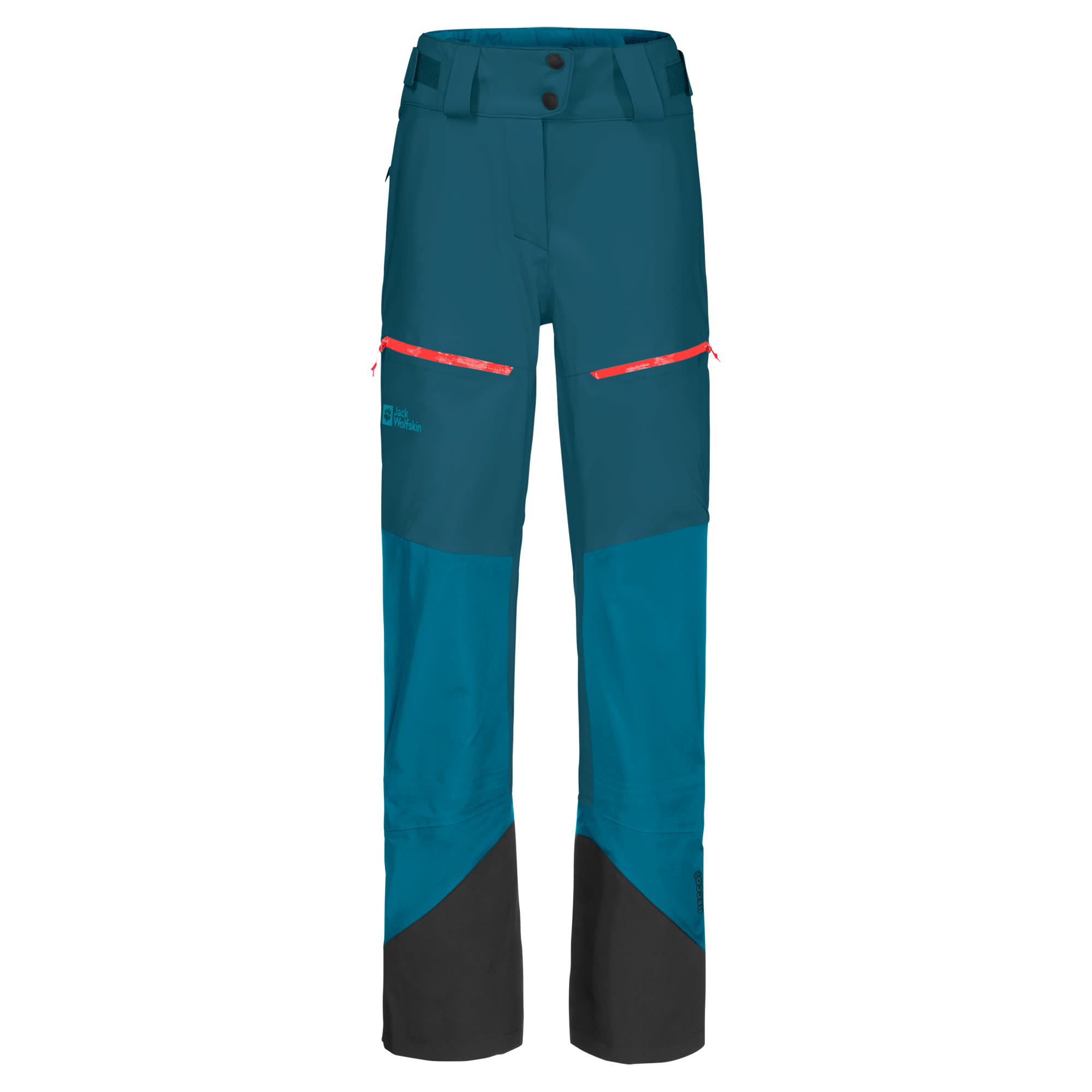 Jack Wolfskin Alpspitze 3L Pants Colorblock - Grn - Lila- Female Softshellhosen- Grsse 36 - Farbe Blue Coral